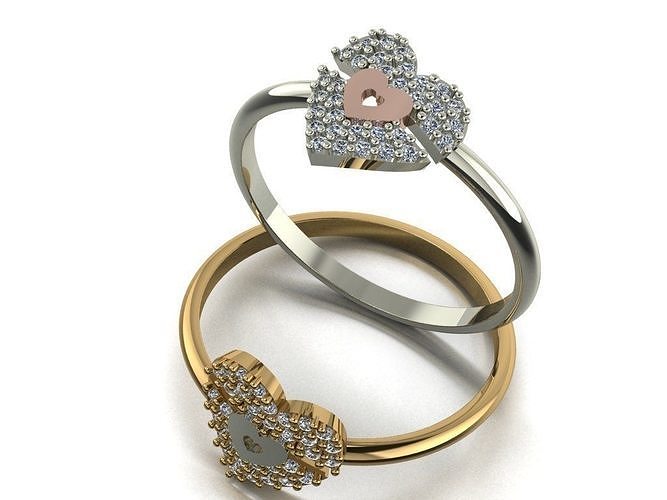 Gold Silve Ring 3d  Print Model 3D print model