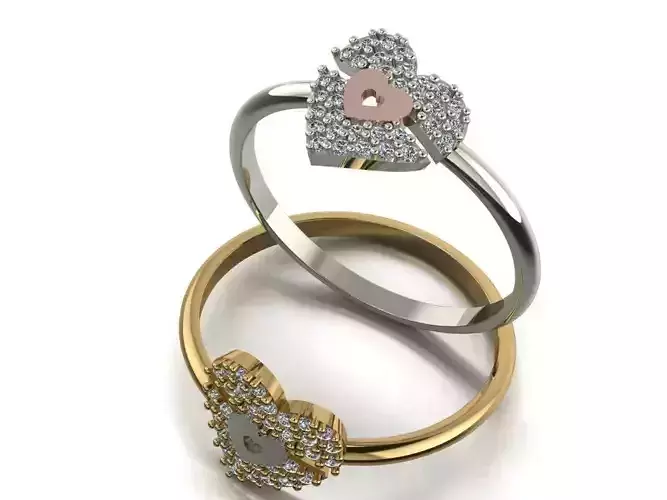 Gold Silve Ring 3d  Print Model 3D print model