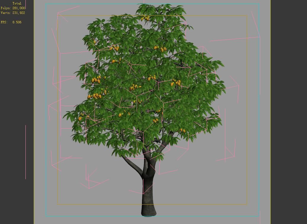Lilac Garden-Mango Tree 02 3D model_2