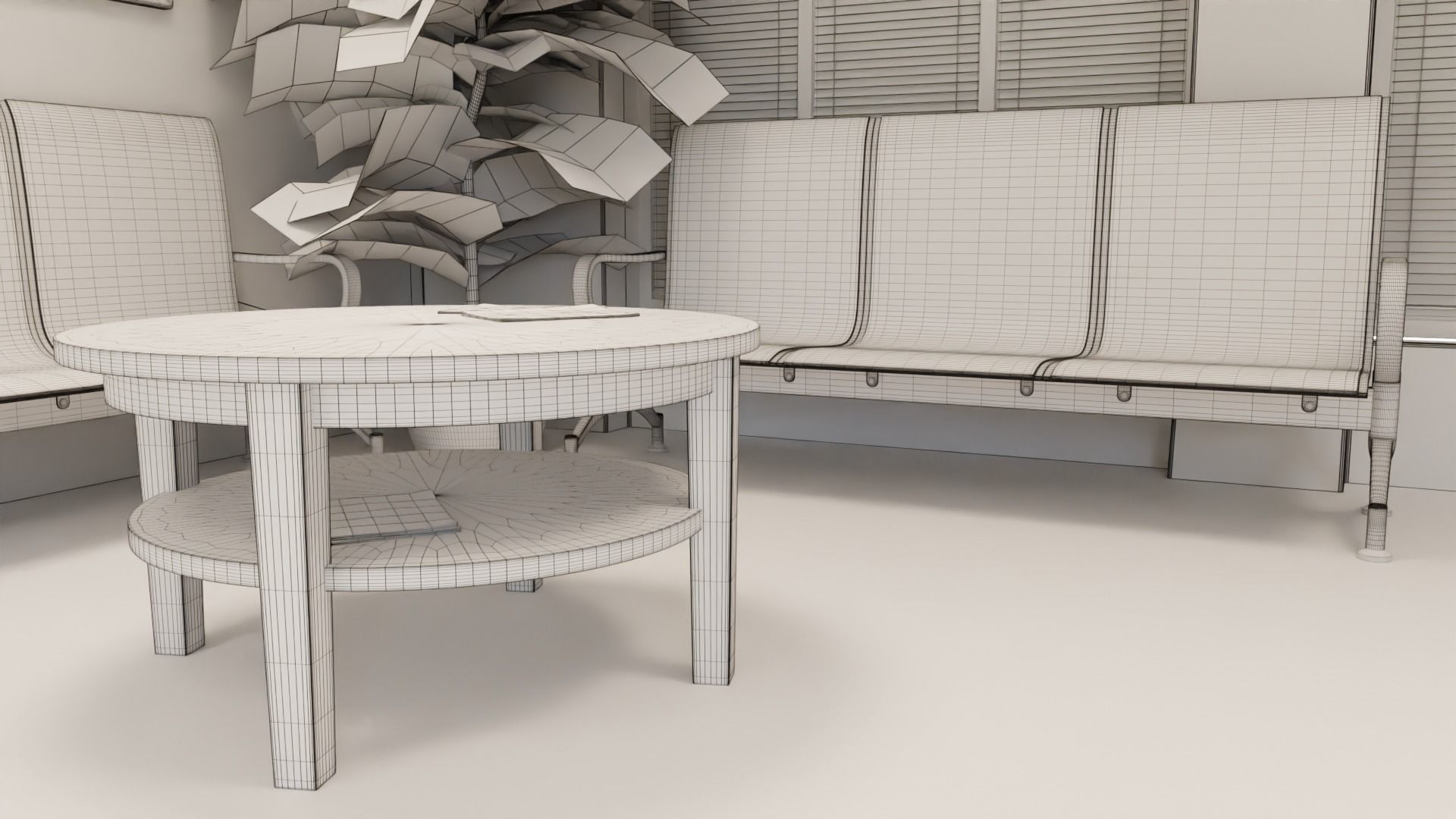 Waiting room 3D model_12