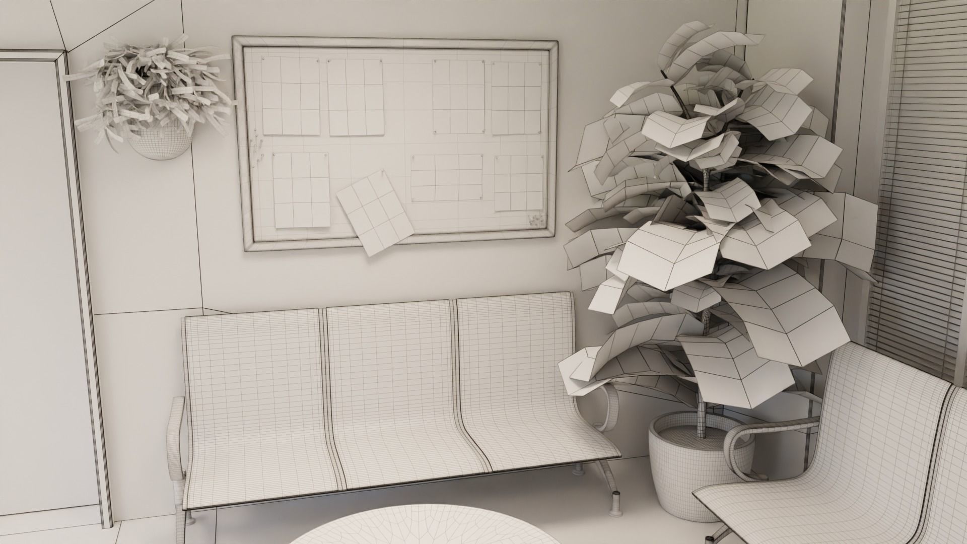 Waiting room 3D model_10