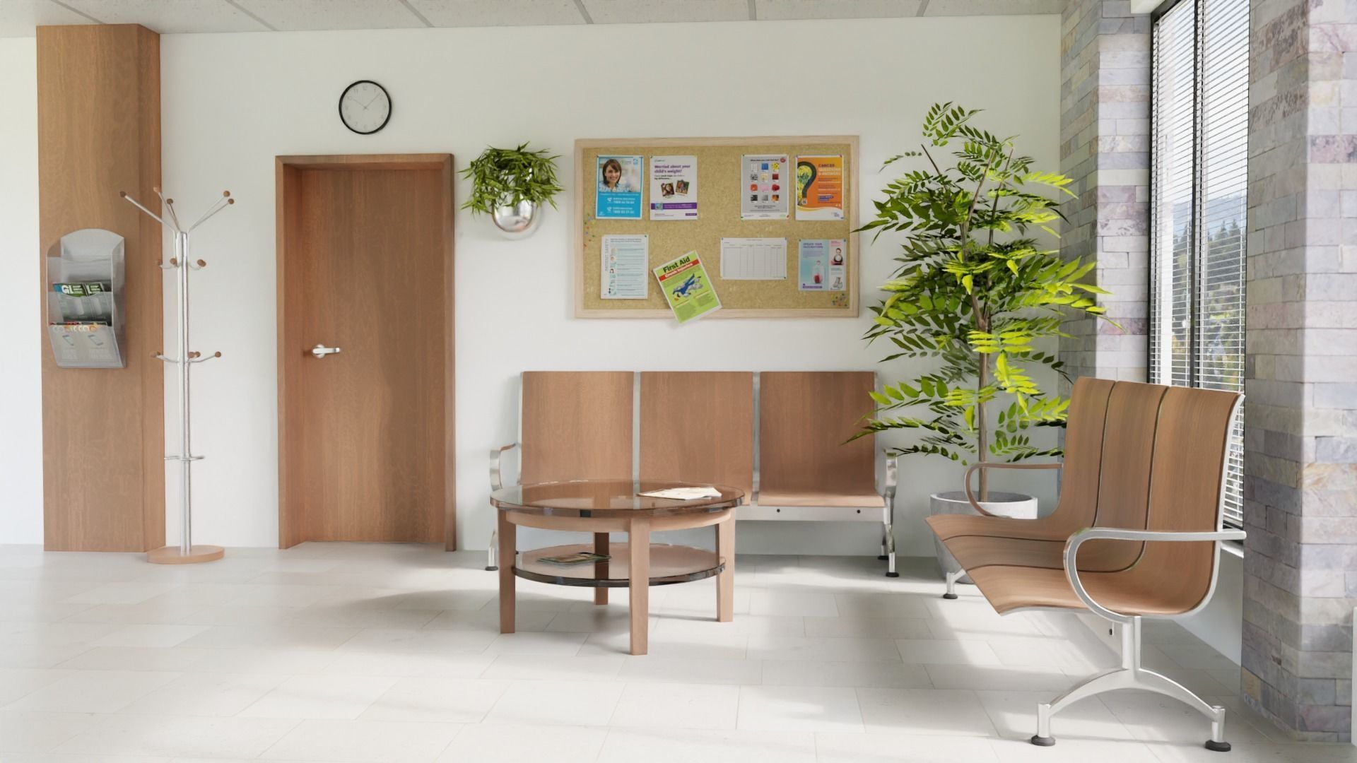 Waiting room 3D model_4