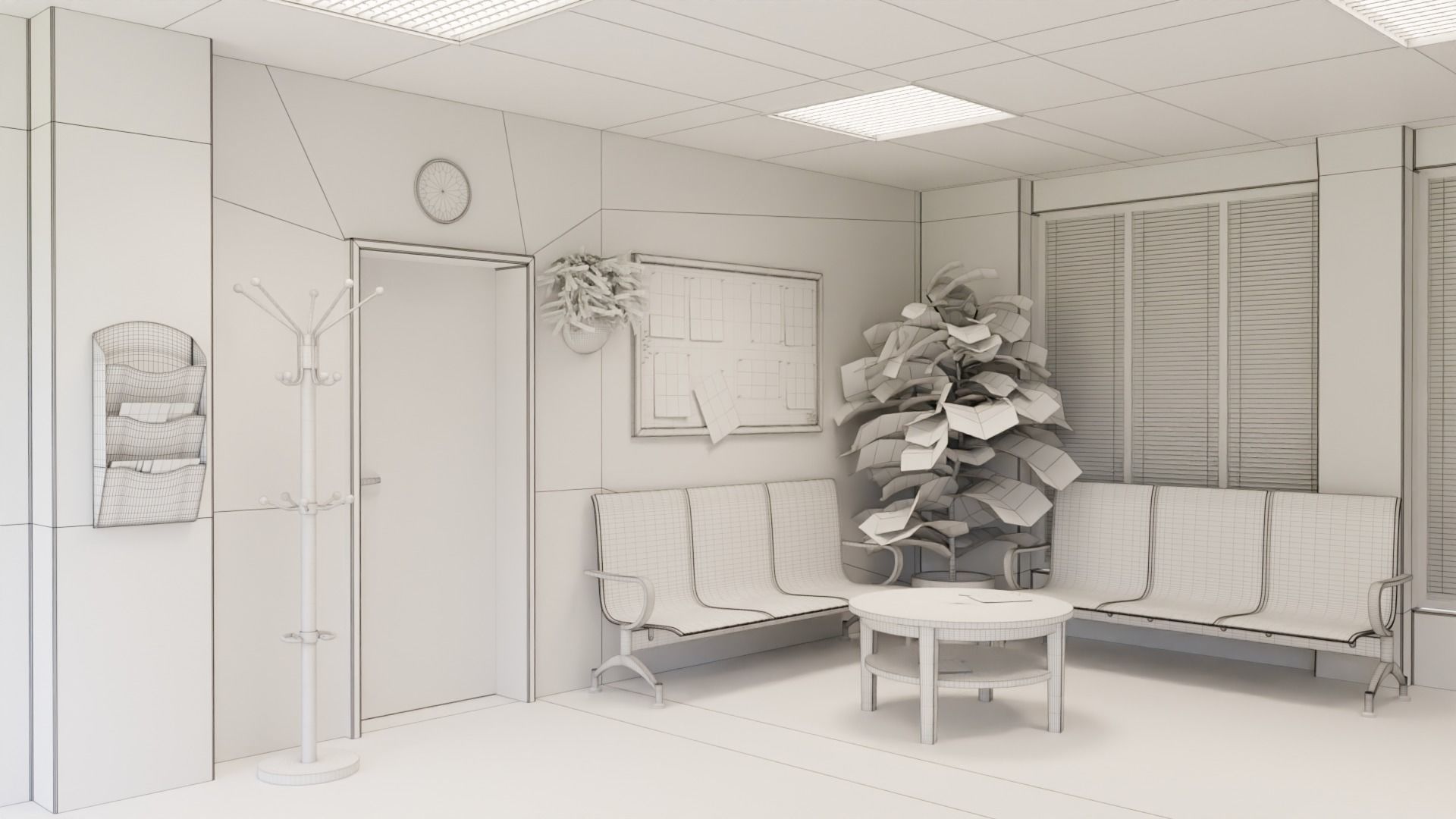 Waiting room 3D model_13