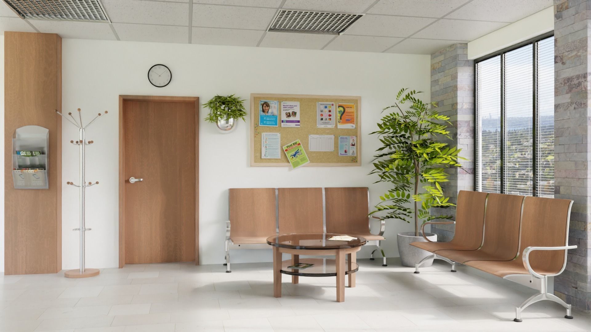 Waiting room 3D model_8