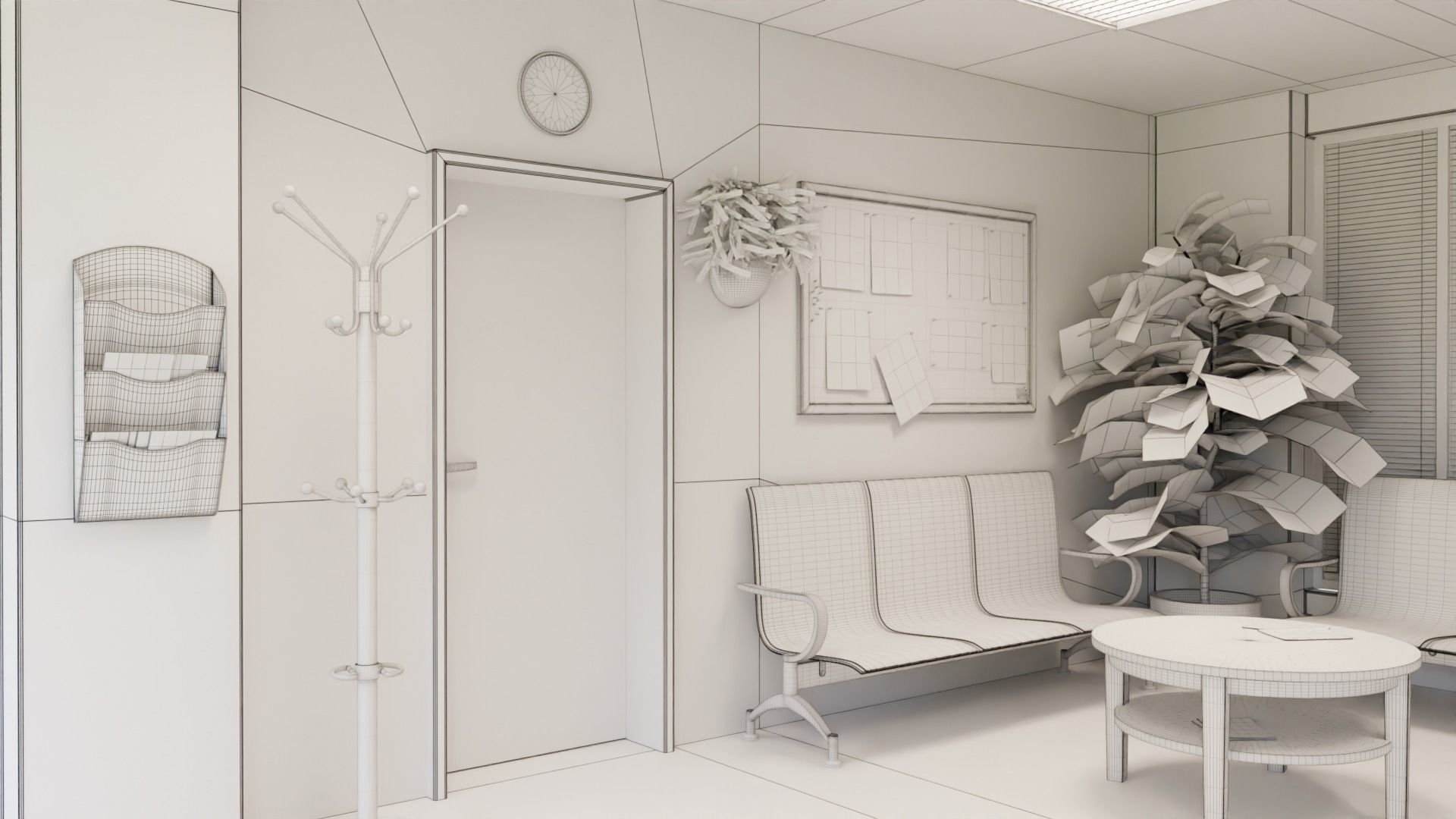 Waiting room 3D model_9