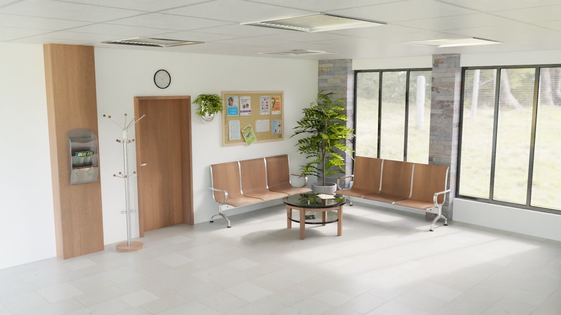 Waiting room 3D model_6