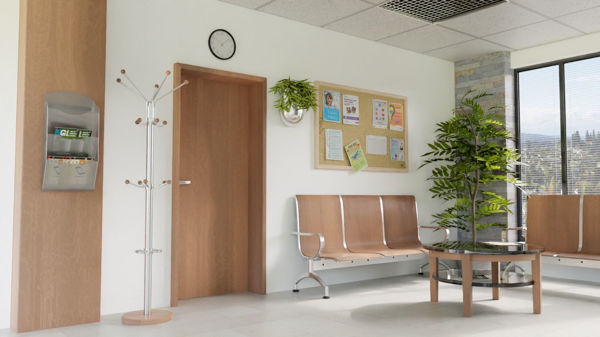 Waiting room 3D model_7