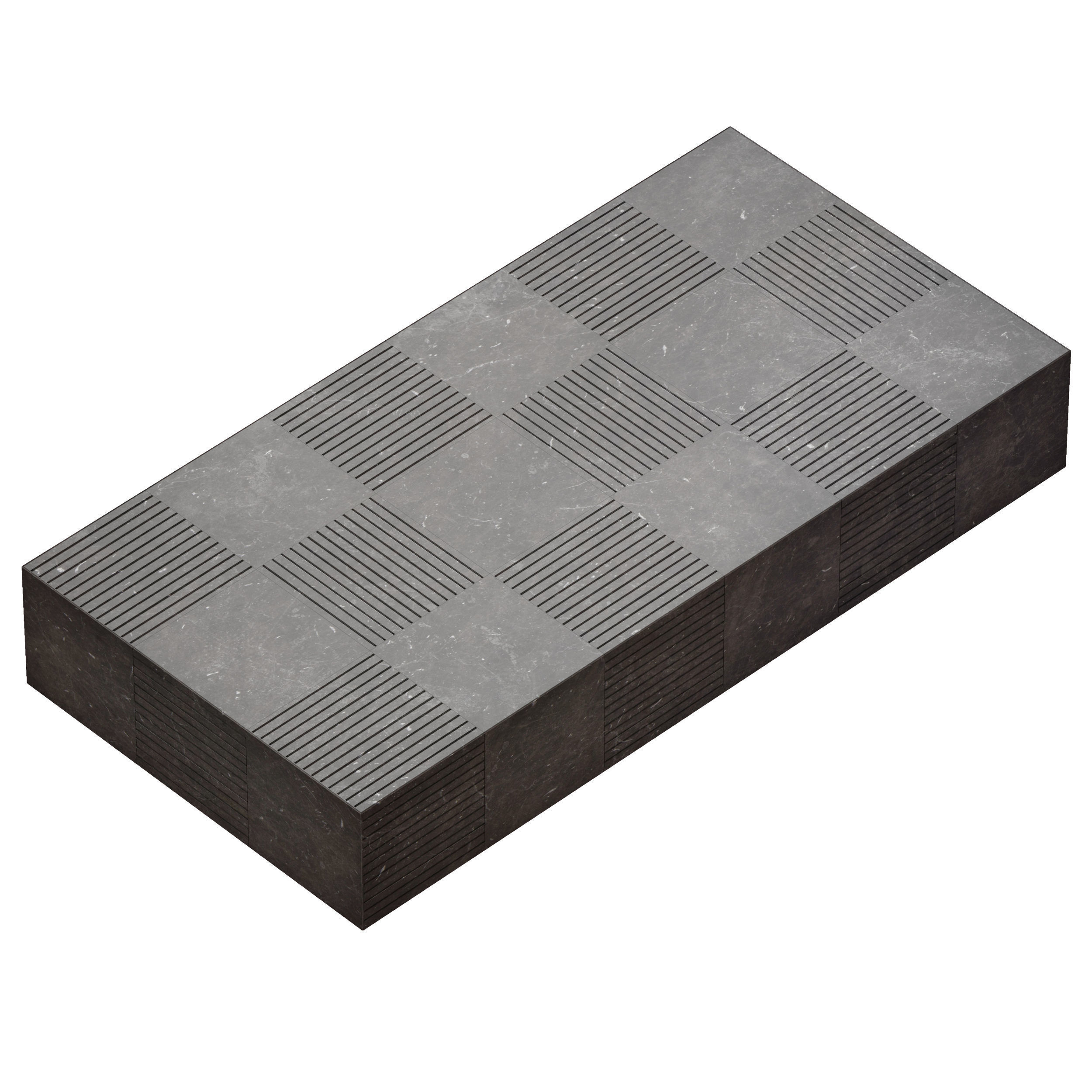 Aleph Rectangular Coffee Table Crate and Barrel 3D model_3