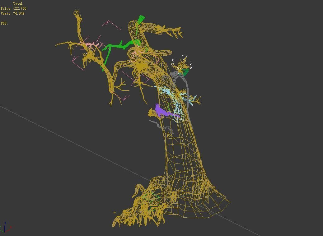 Segment Wood-Withered-Trunk 95 3D model_3