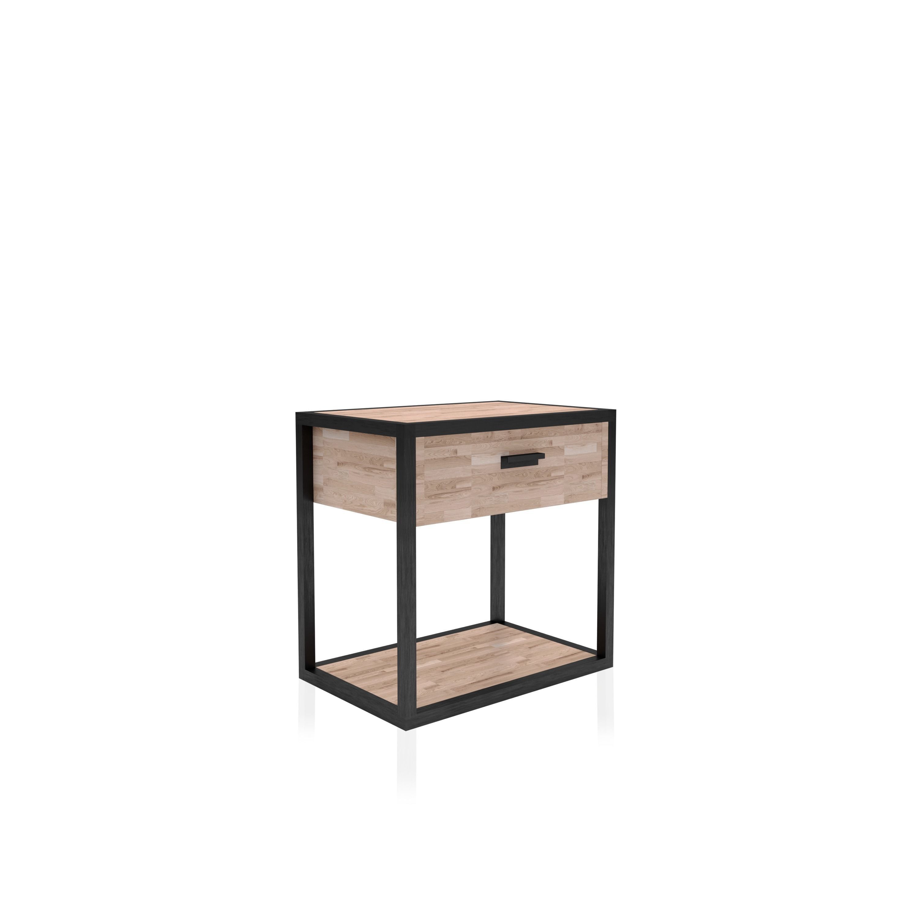 Bedside drawer Loft Industrial furniture Corona Scene 3D model_3
