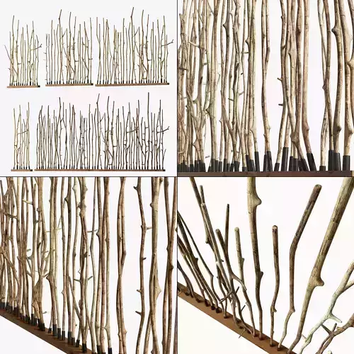 Branch crooked long wall decor n1