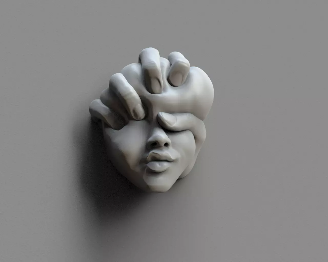 Squeezed Face - Art Piece 3D print model_0