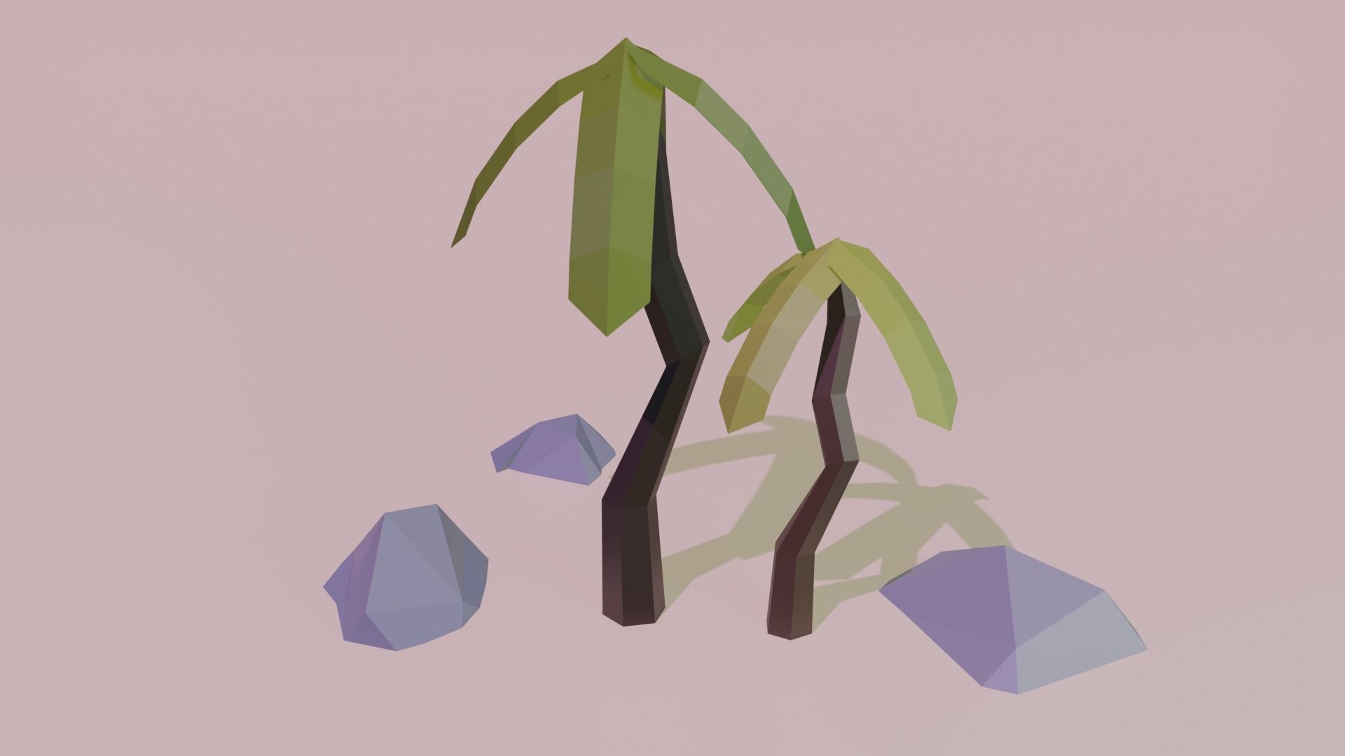 Beach and Summer themed LOW POLY Collection Low-poly 3D model_8