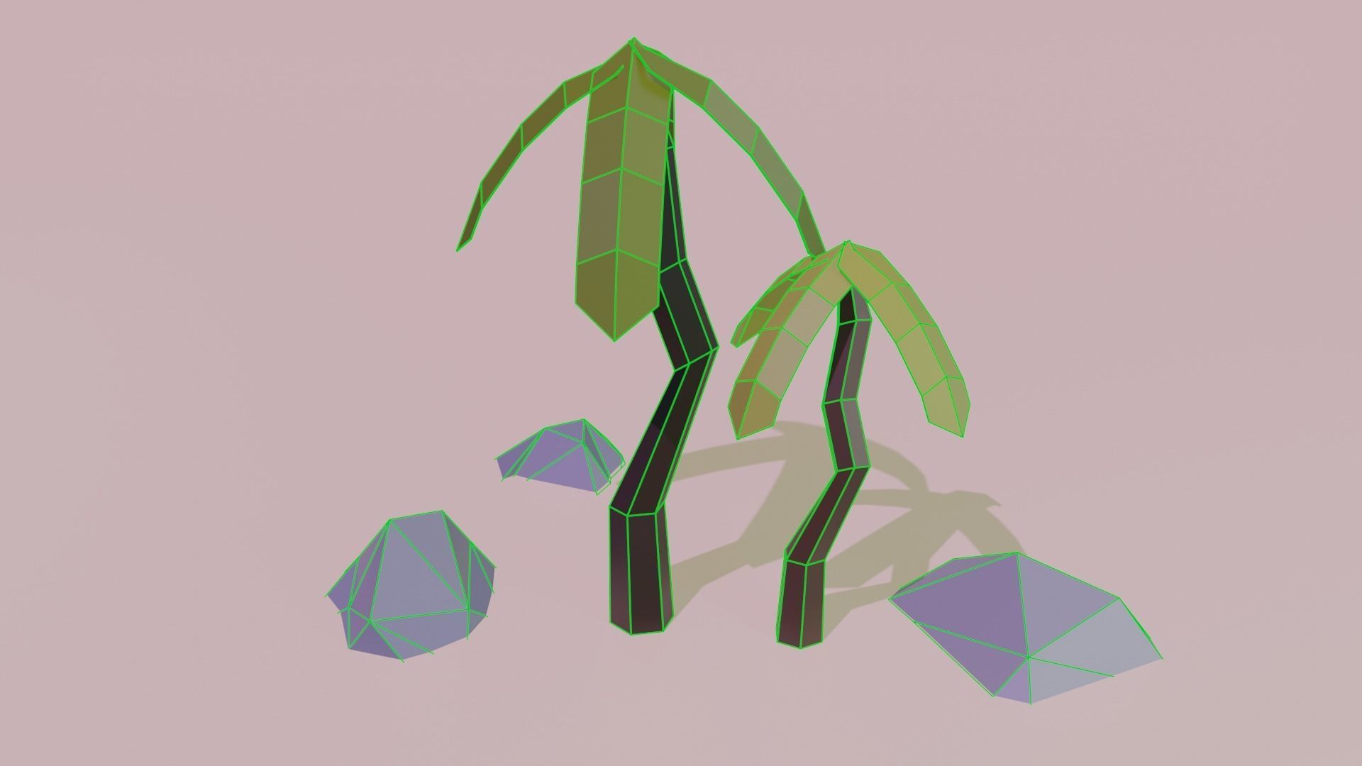 Beach and Summer themed LOW POLY Collection Low-poly 3D model_14