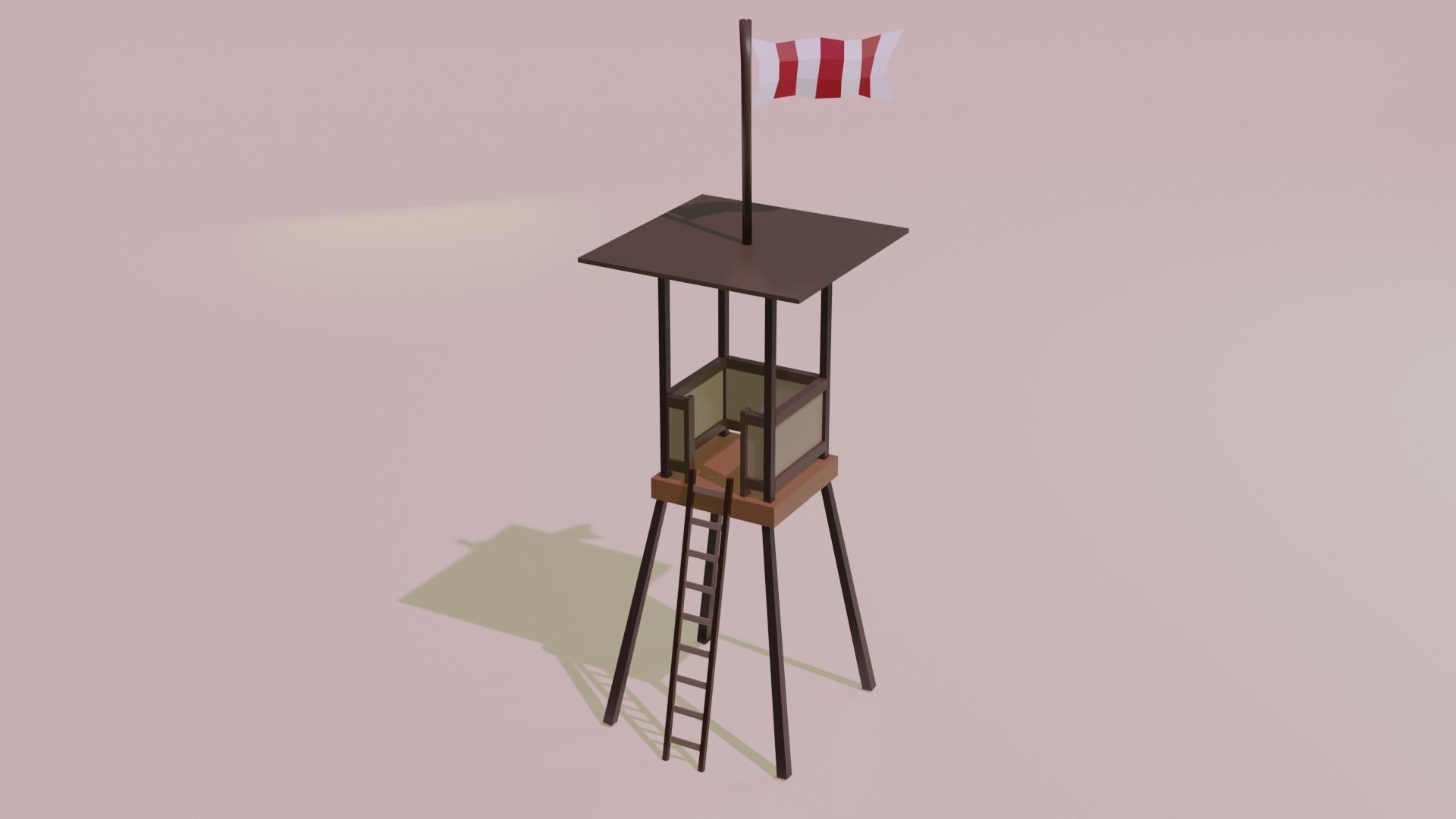 Beach and Summer themed LOW POLY Collection Low-poly 3D model_5