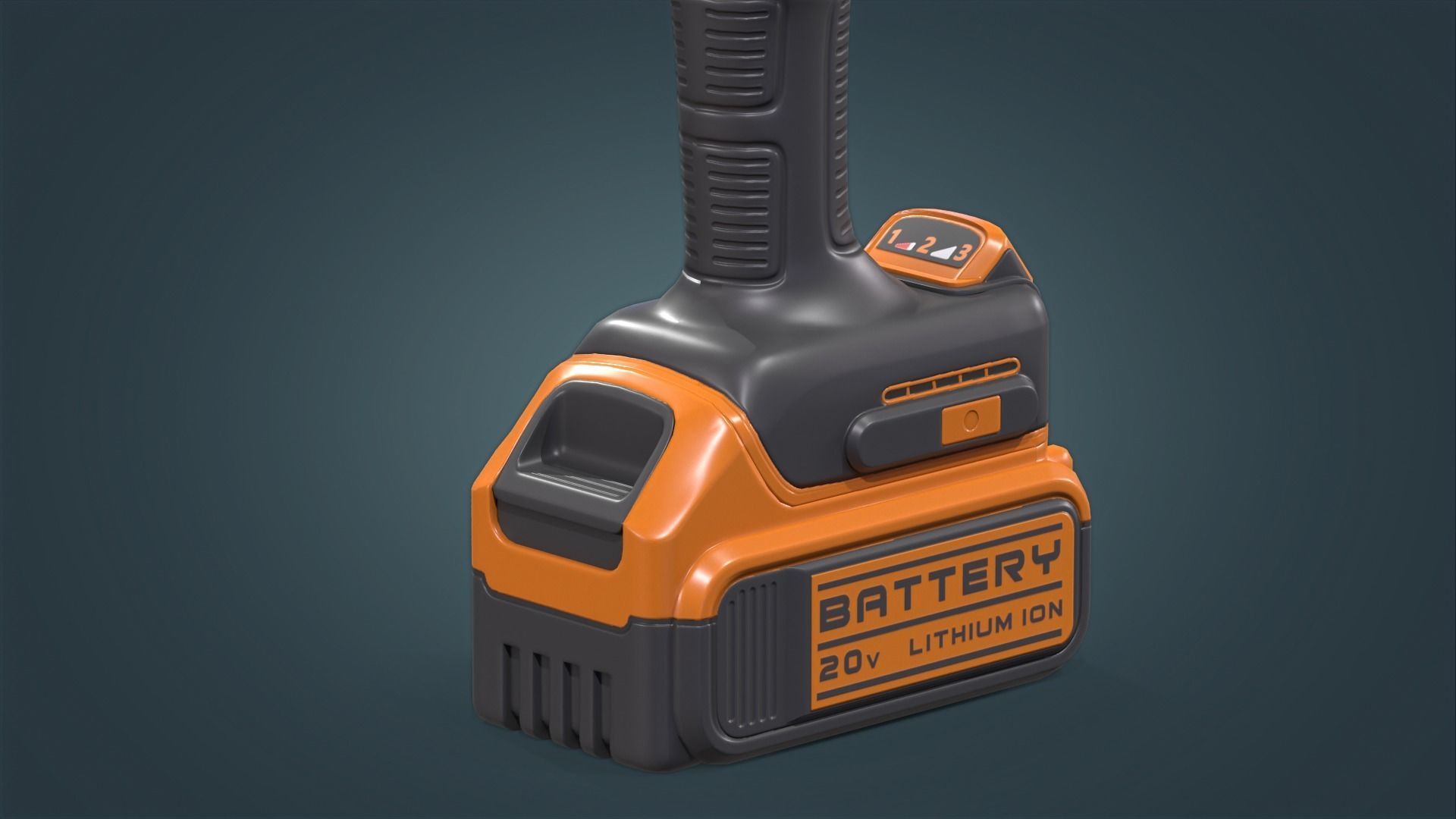 Angle Grinder Low-poly 3D model_16