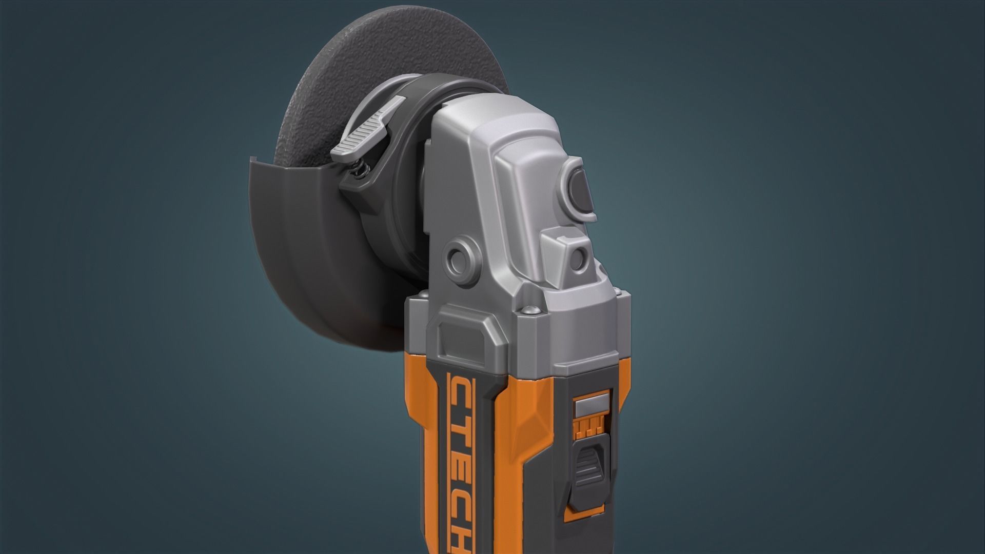 Angle Grinder Low-poly 3D model_14
