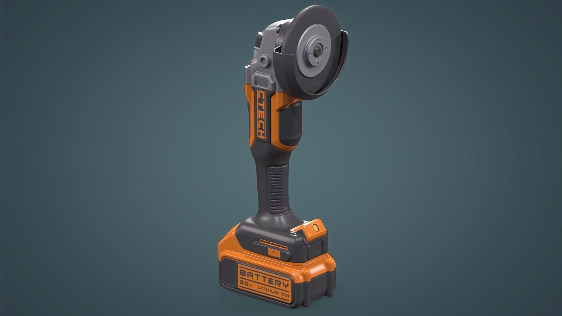 Angle Grinder Low-poly 3D model_19