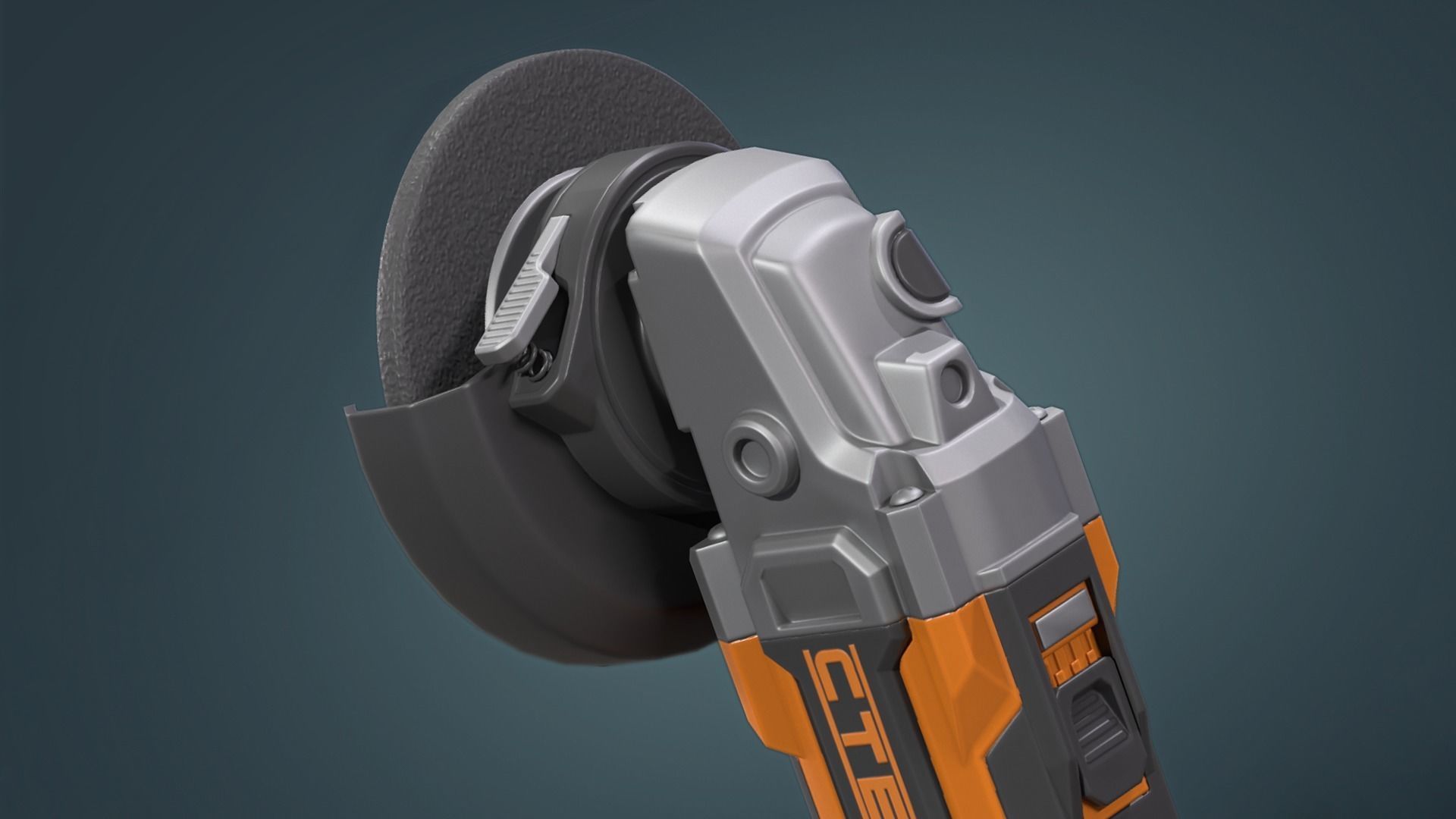 Angle Grinder Low-poly 3D model_1