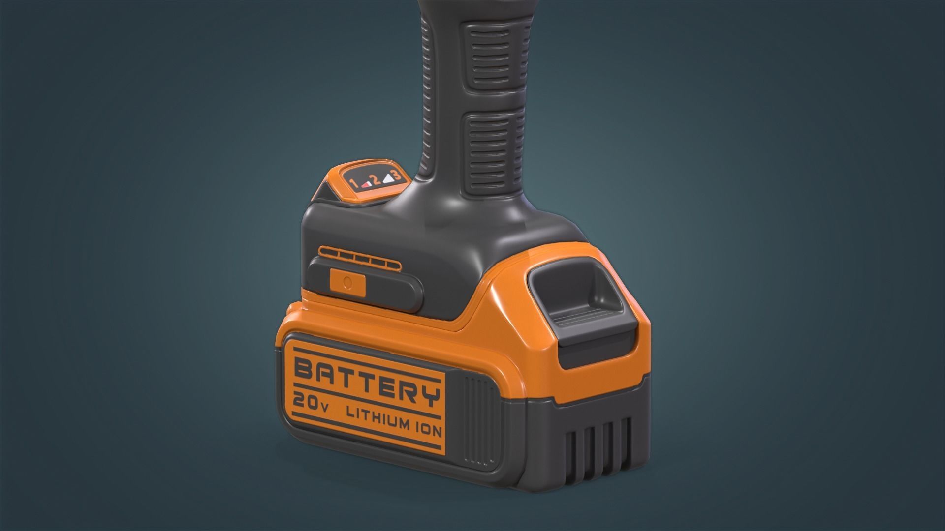 Angle Grinder Low-poly 3D model_17