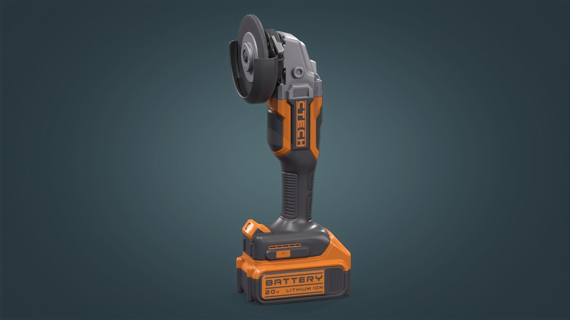 Angle Grinder Low-poly 3D model_6
