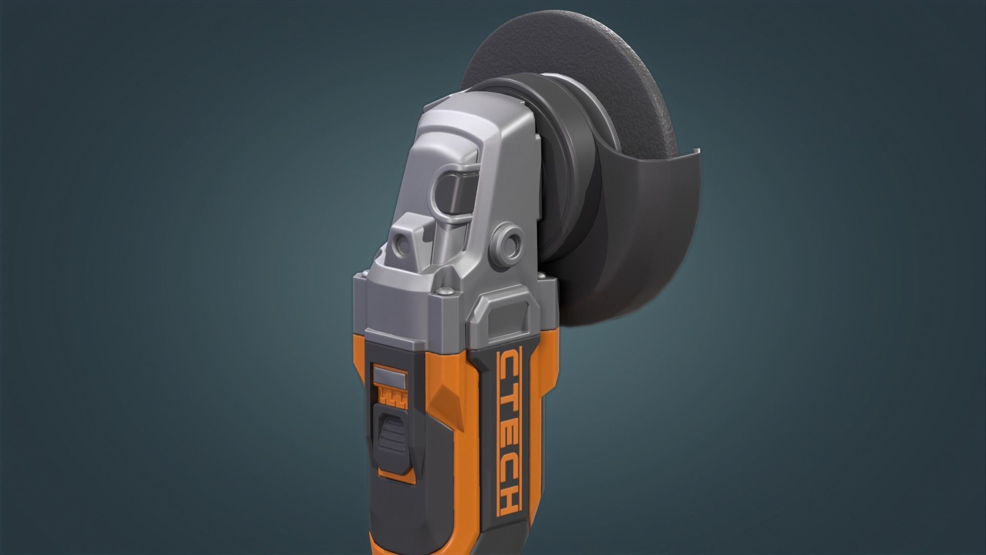 Angle Grinder Low-poly 3D model_15