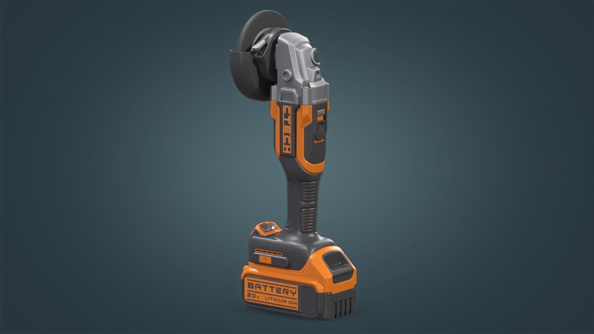Angle Grinder Low-poly 3D model_5