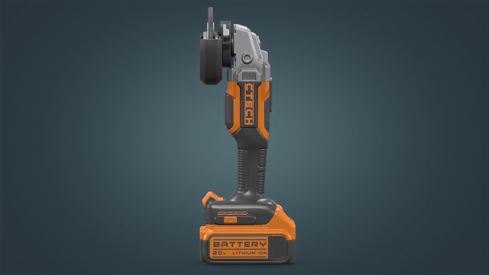 Angle Grinder Low-poly 3D model_9