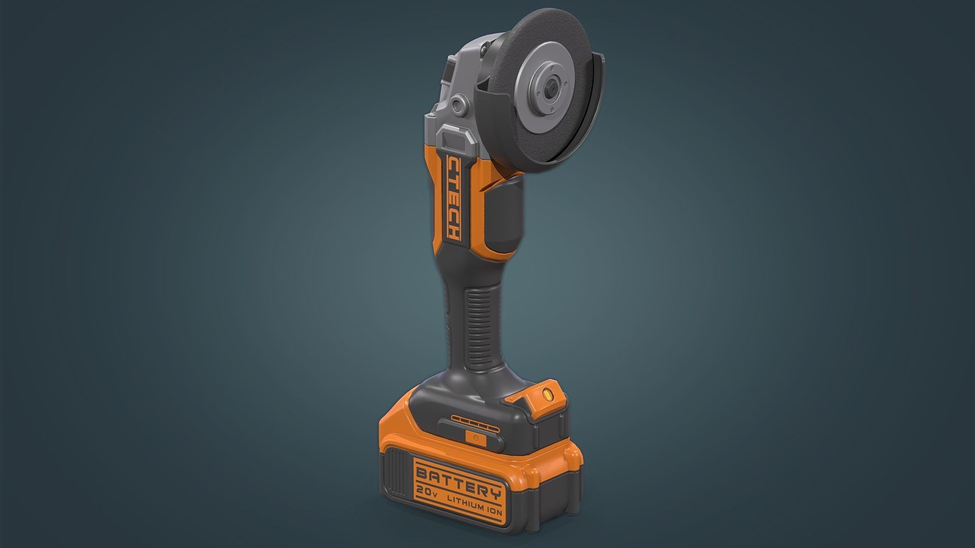 Angle Grinder Low-poly 3D model_8