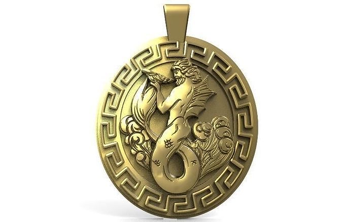 Poseidon pendant  3D print model