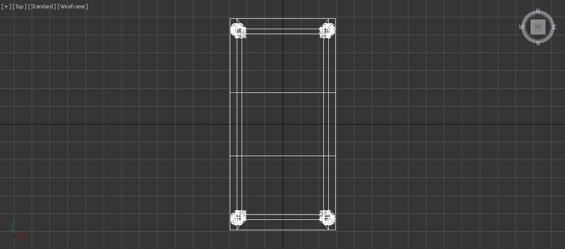 Vintage Dining Table Low-poly 3D model_7