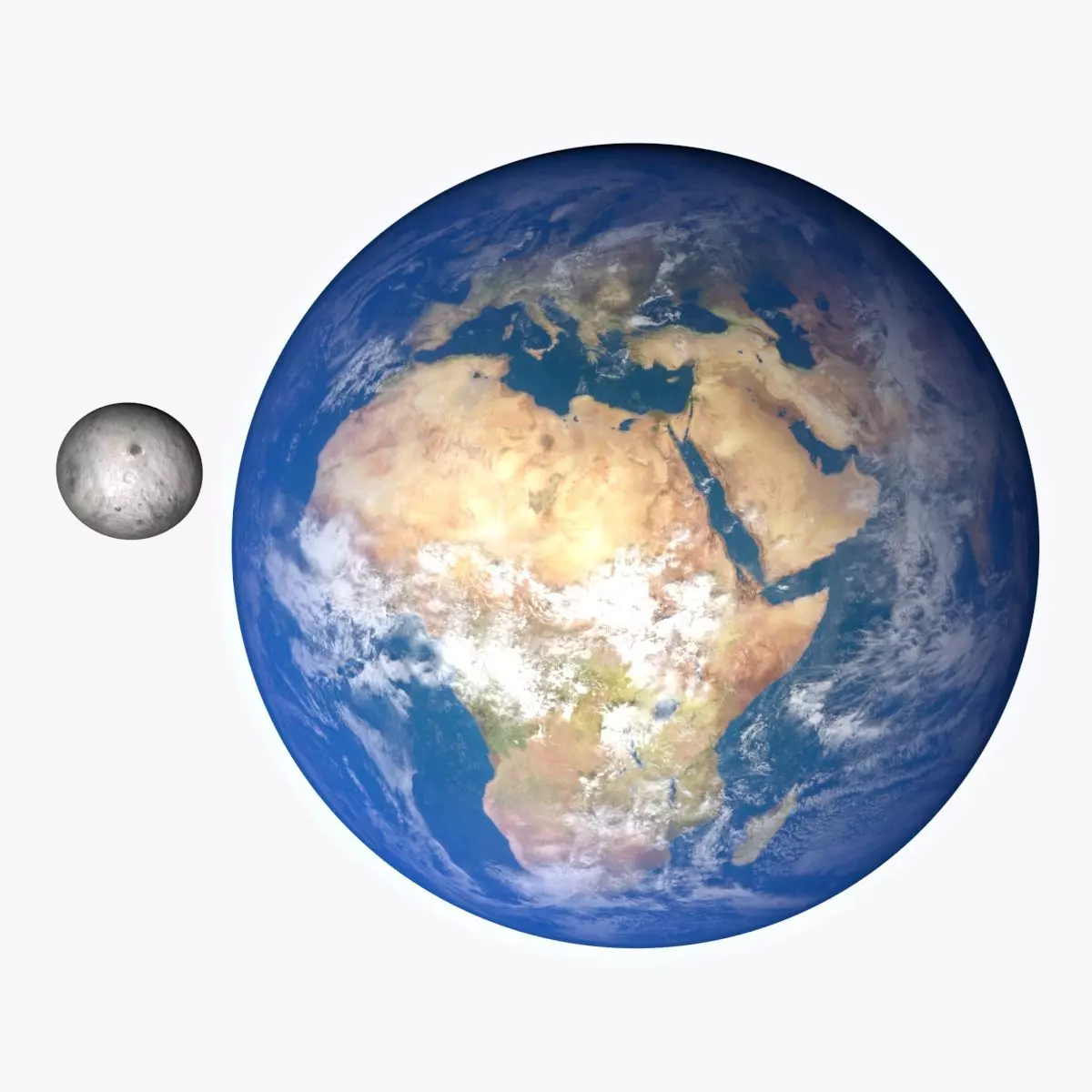 20K Earth with Moon 3D model