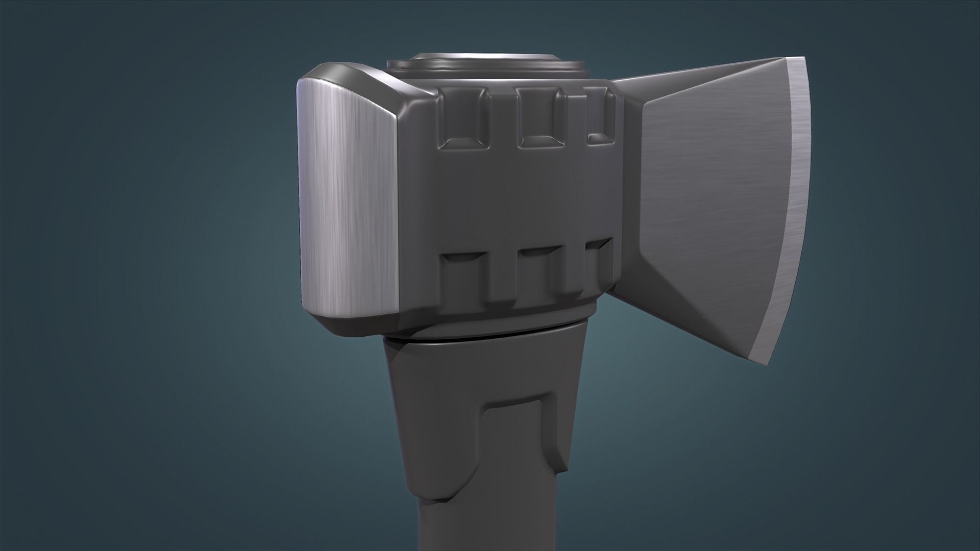 Clean Modern Axe Low-poly 3D model_6