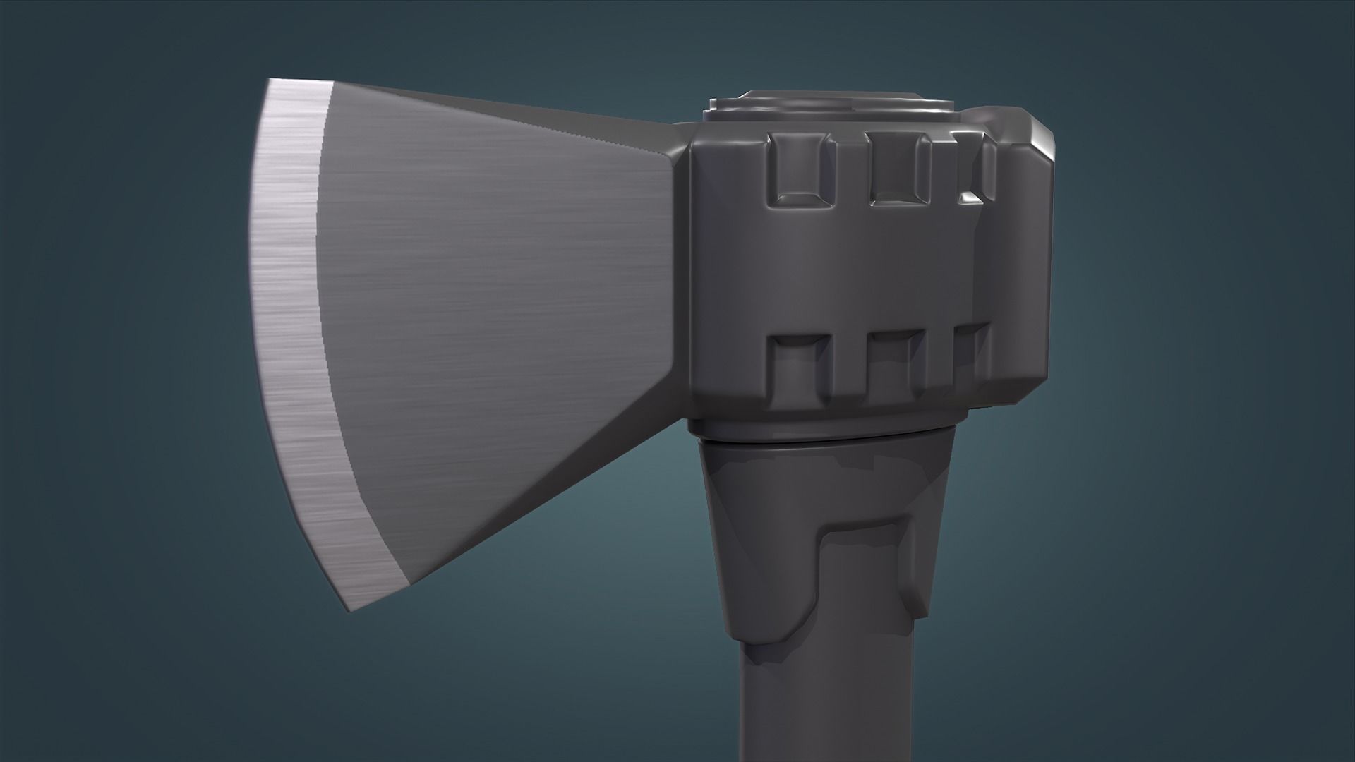 Clean Modern Axe Low-poly 3D model_5