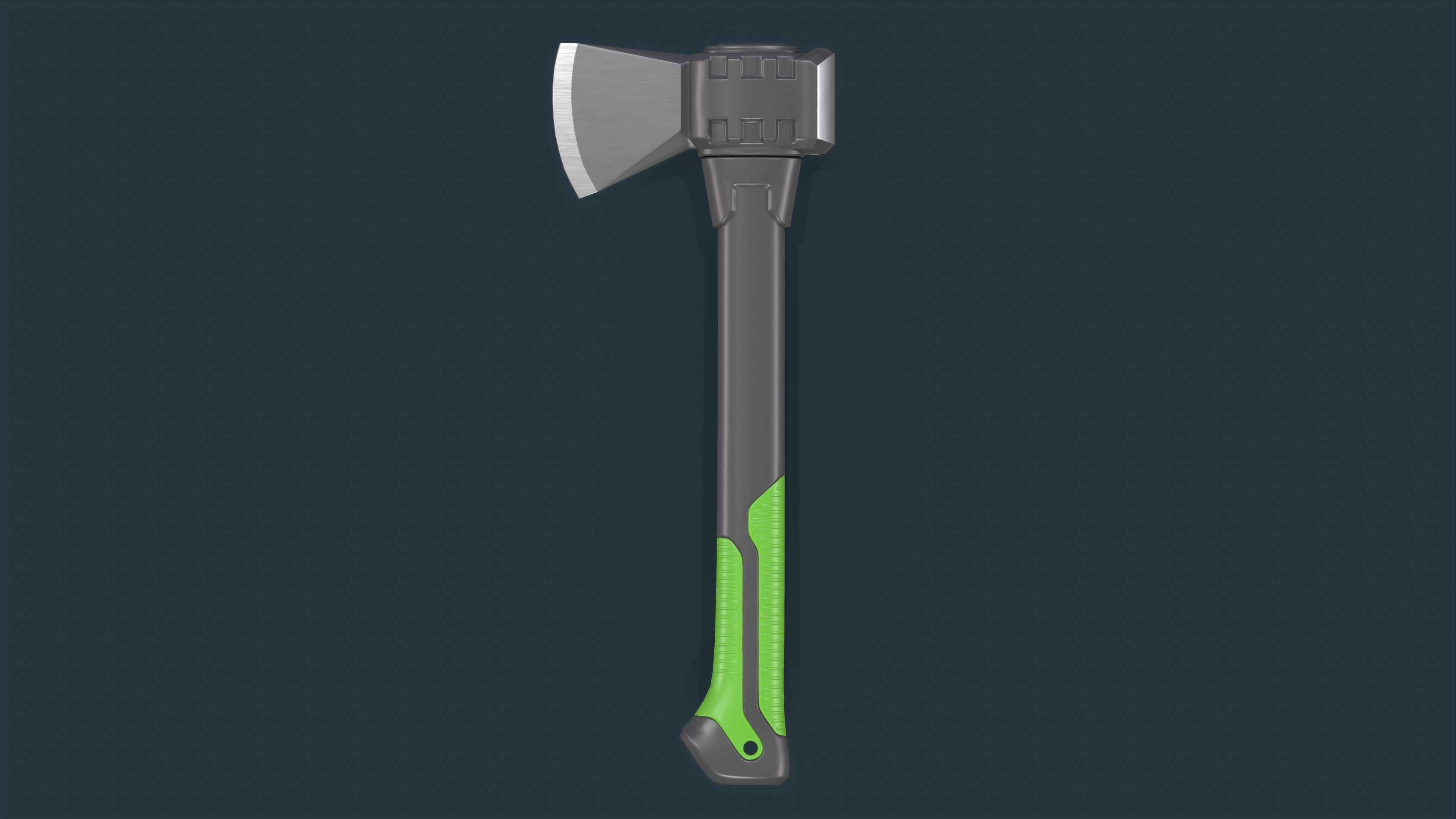Clean Modern Axe Low-poly 3D model_11