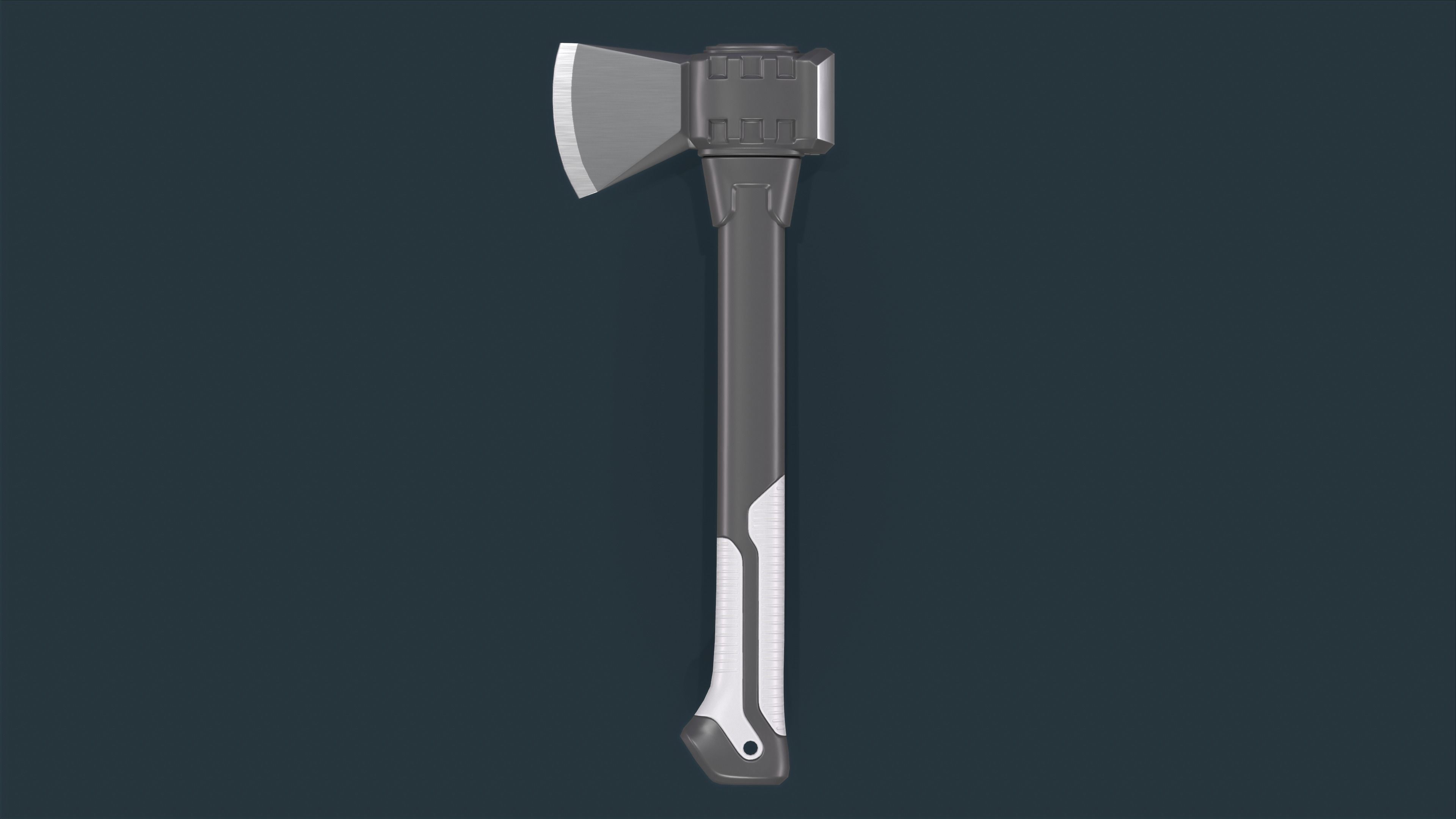 Clean Modern Axe Low-poly 3D model_8
