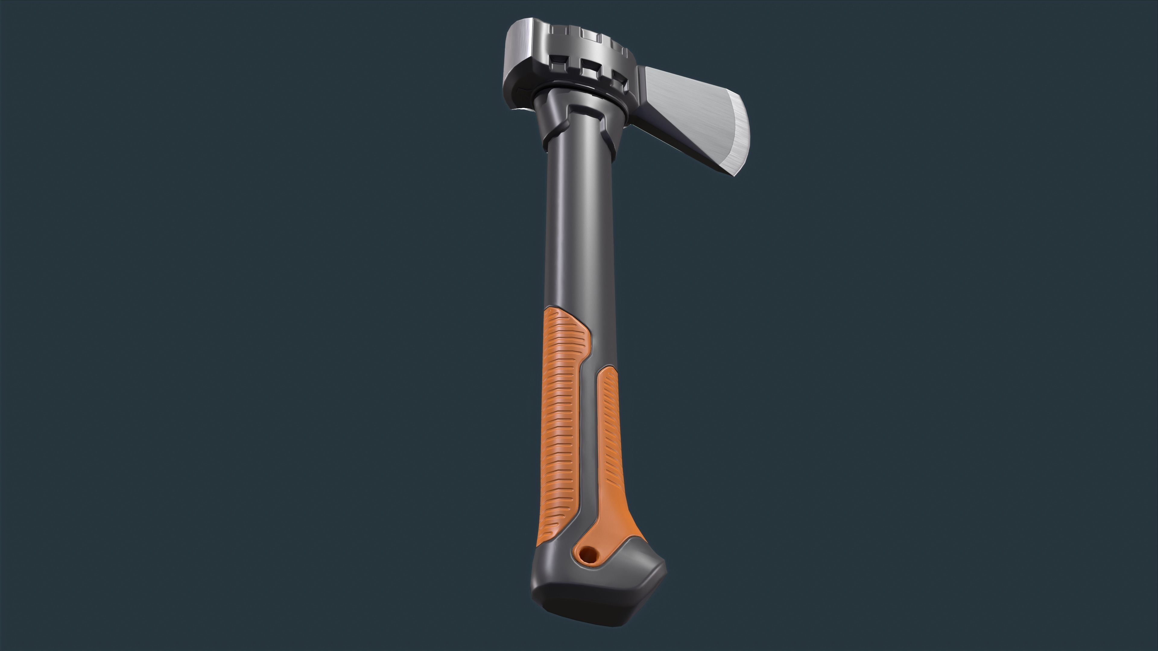 Clean Modern Axe Low-poly 3D model_9