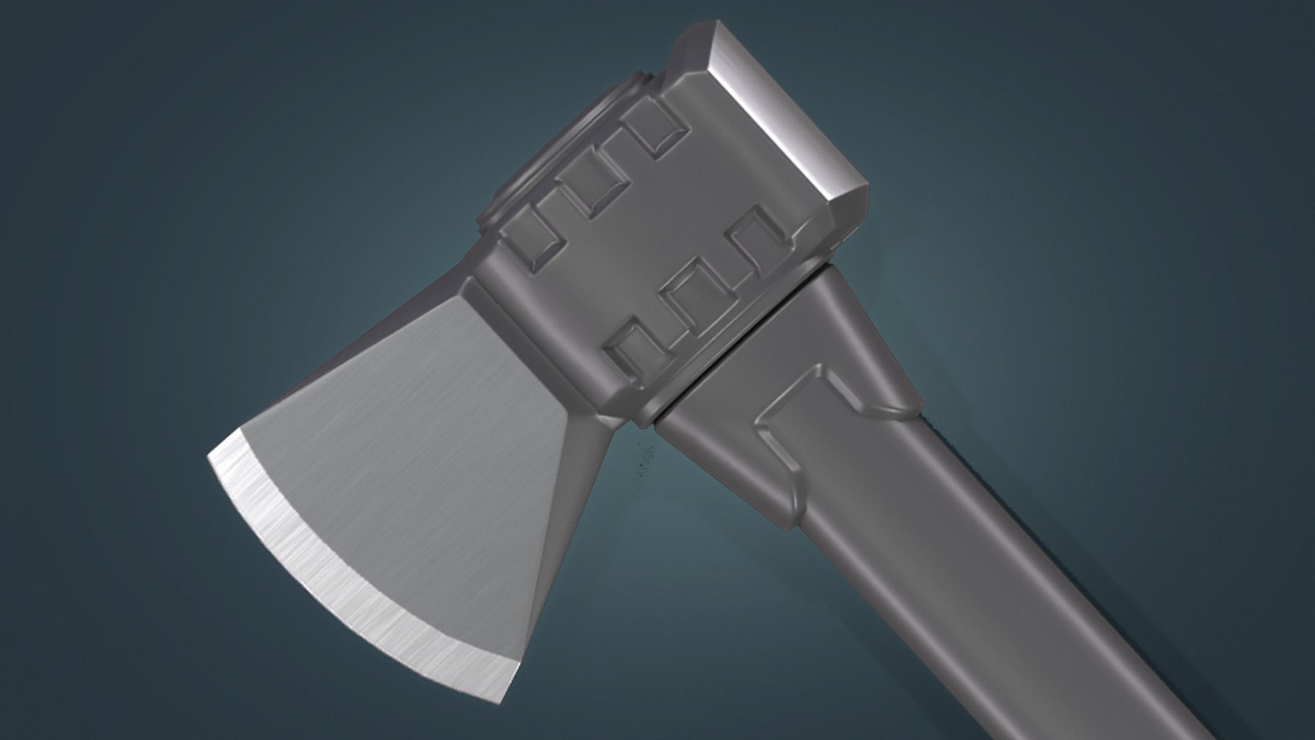 Clean Modern Axe Low-poly 3D model_1
