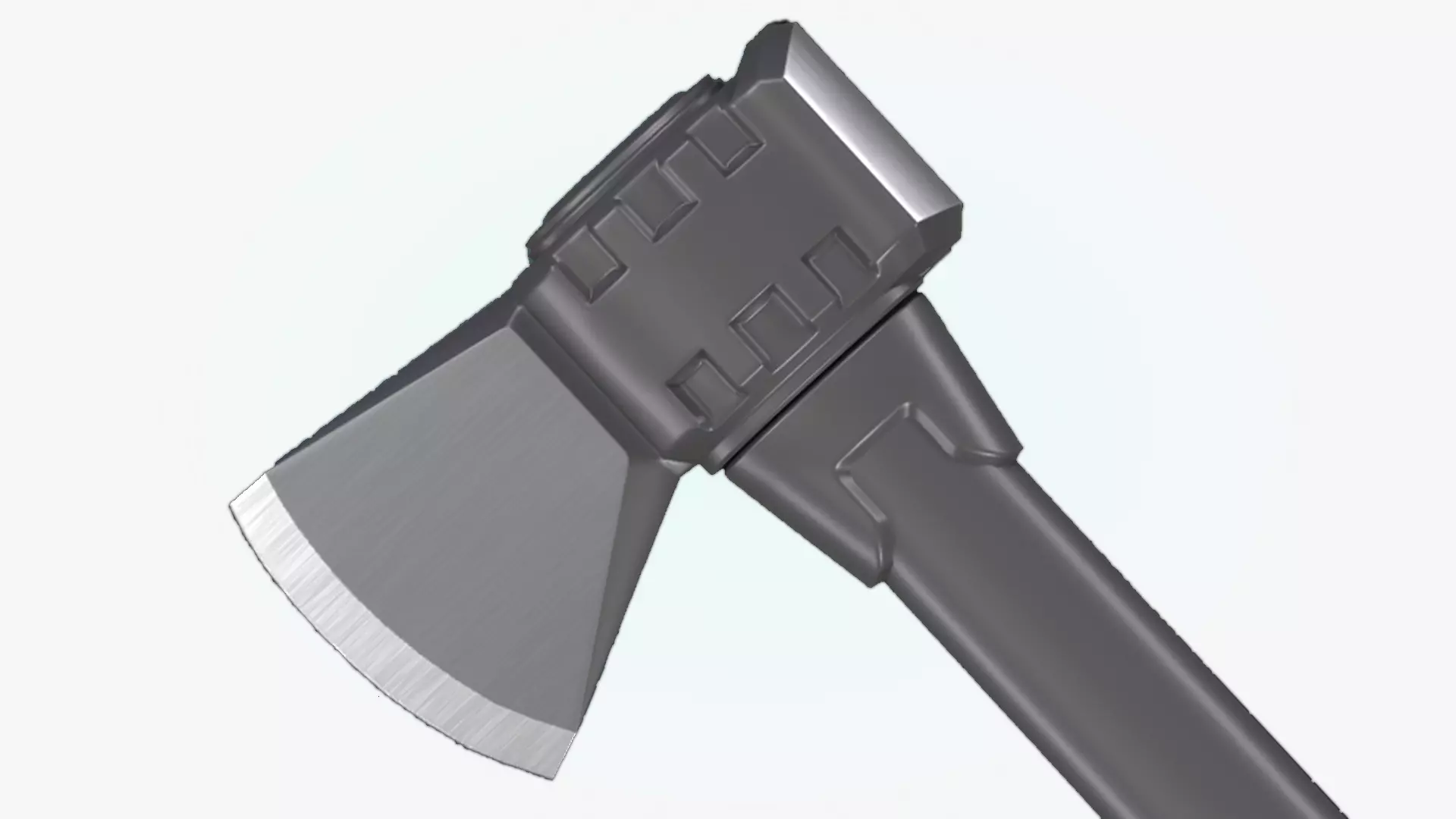 Clean Modern Axe Low-poly 3D model_0