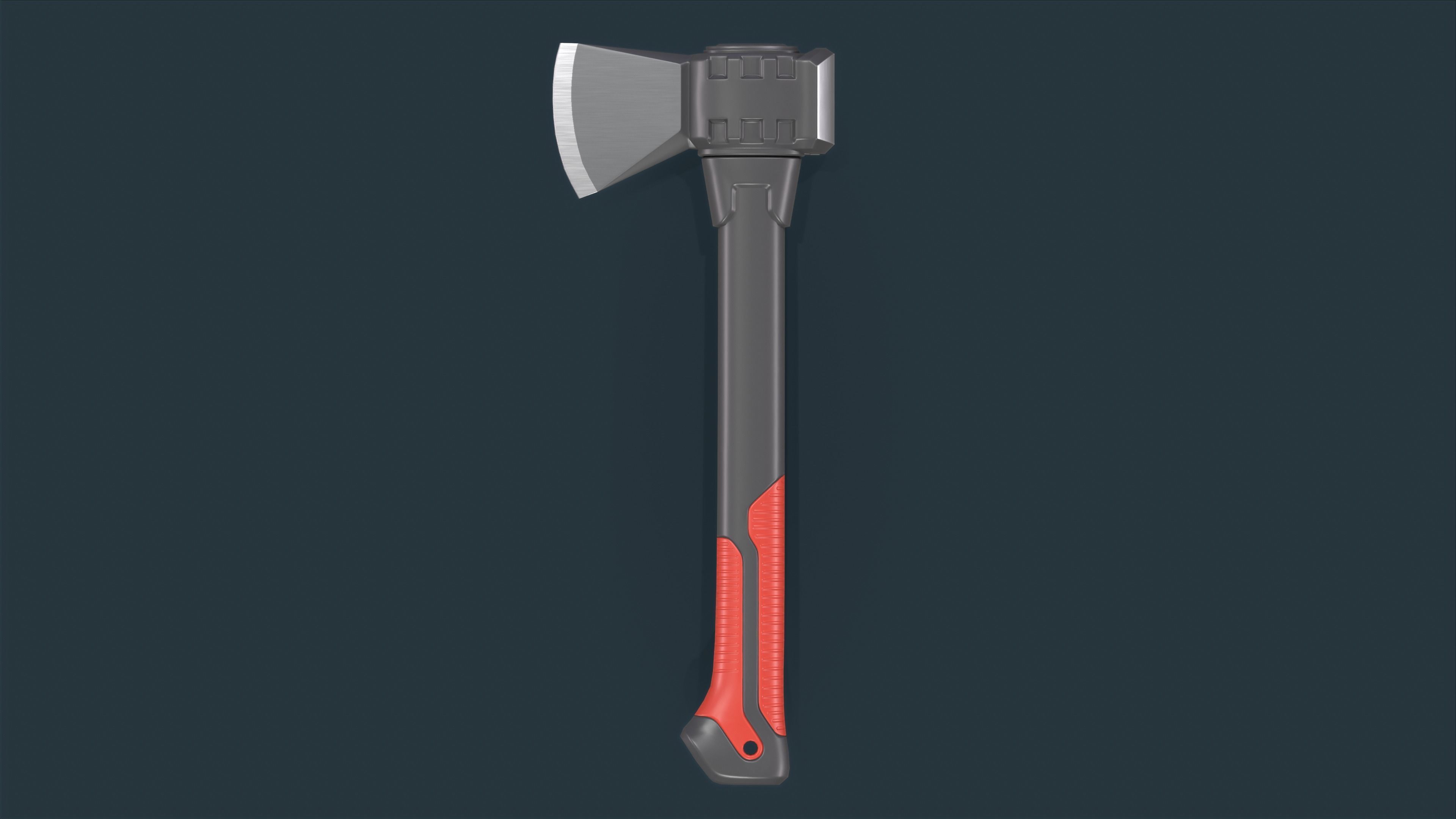 Clean Modern Axe Low-poly 3D model_12