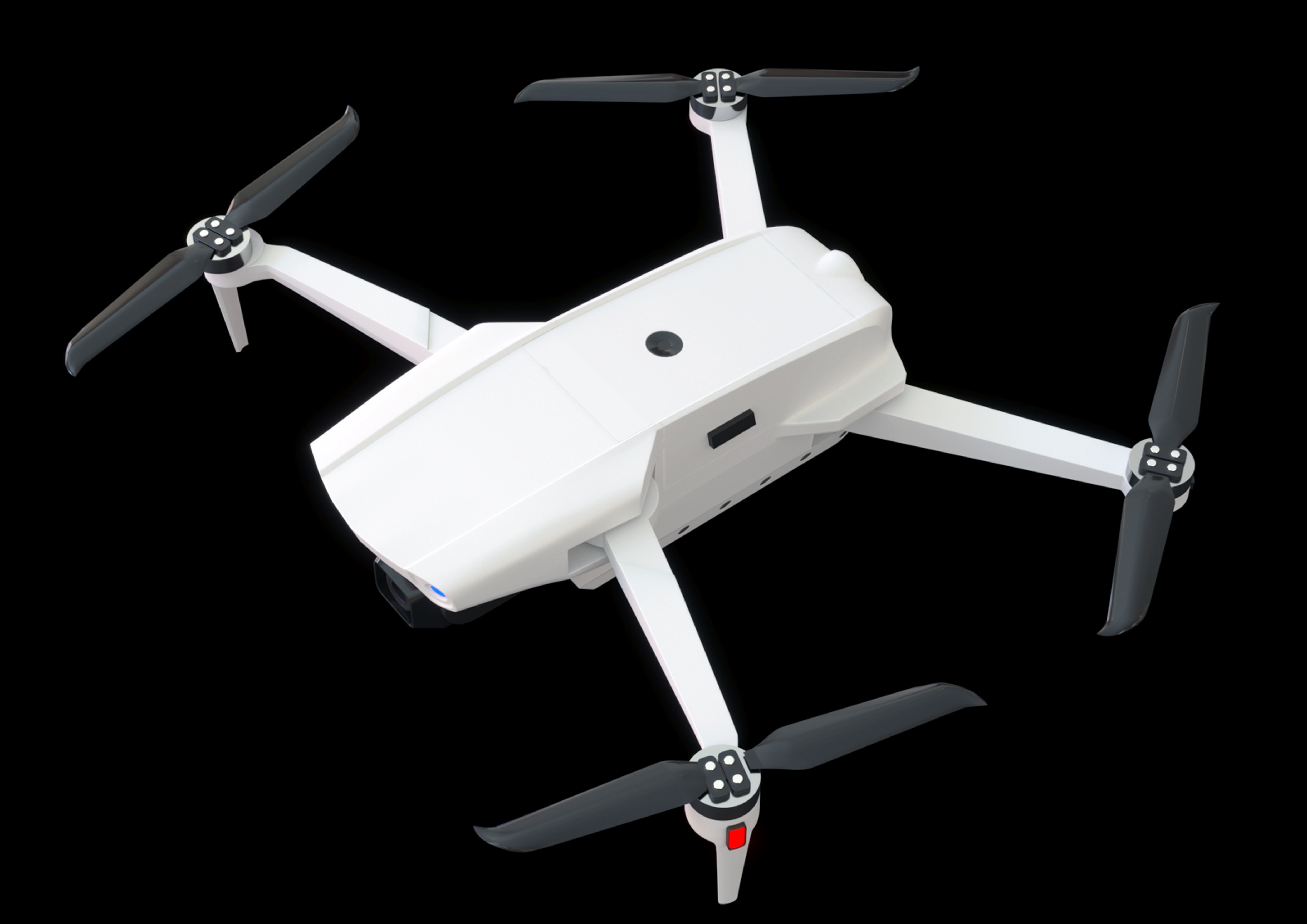 drone model dji phantom quadcopter 3D model_2
