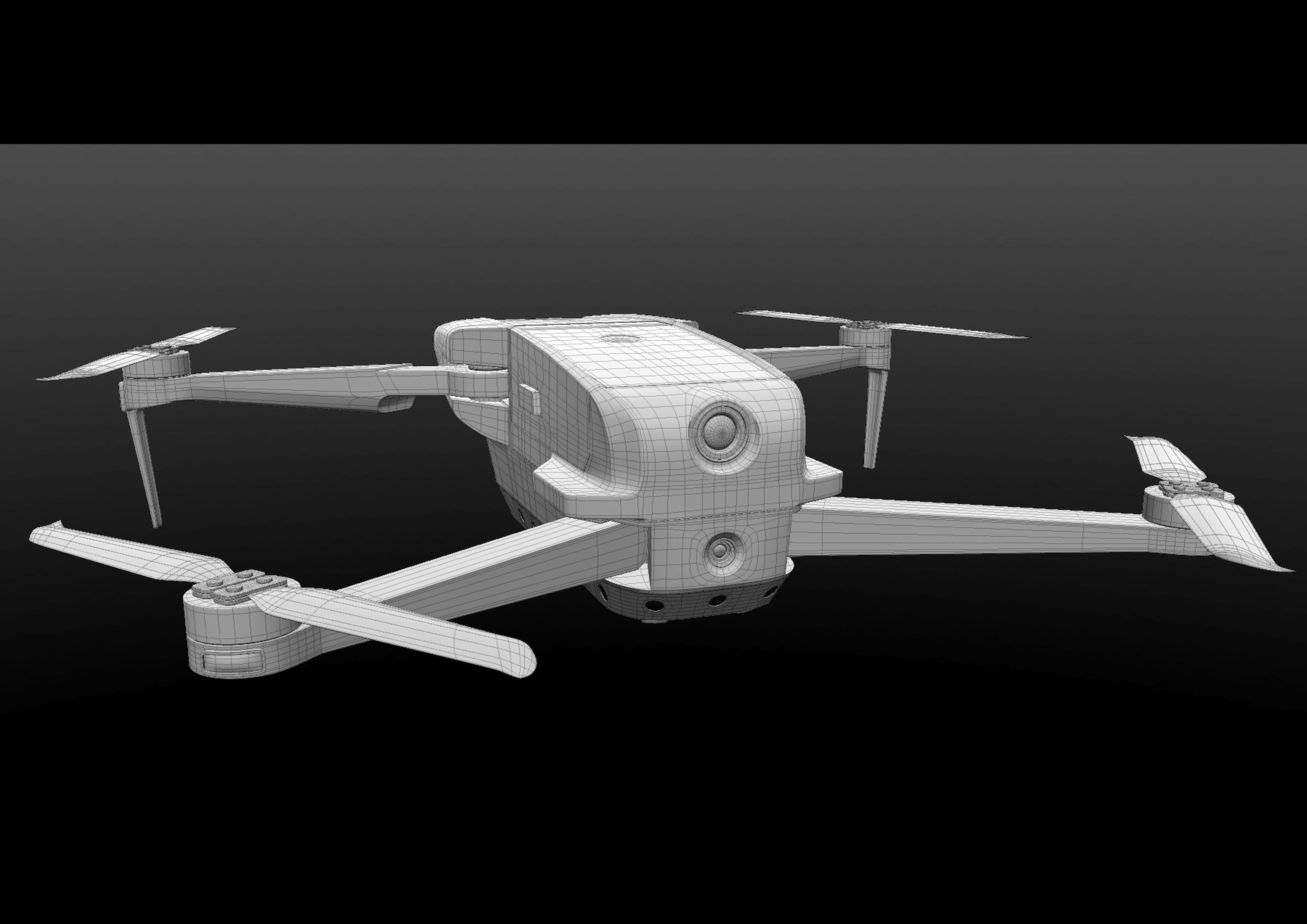 drone model dji phantom quadcopter 3D model_9