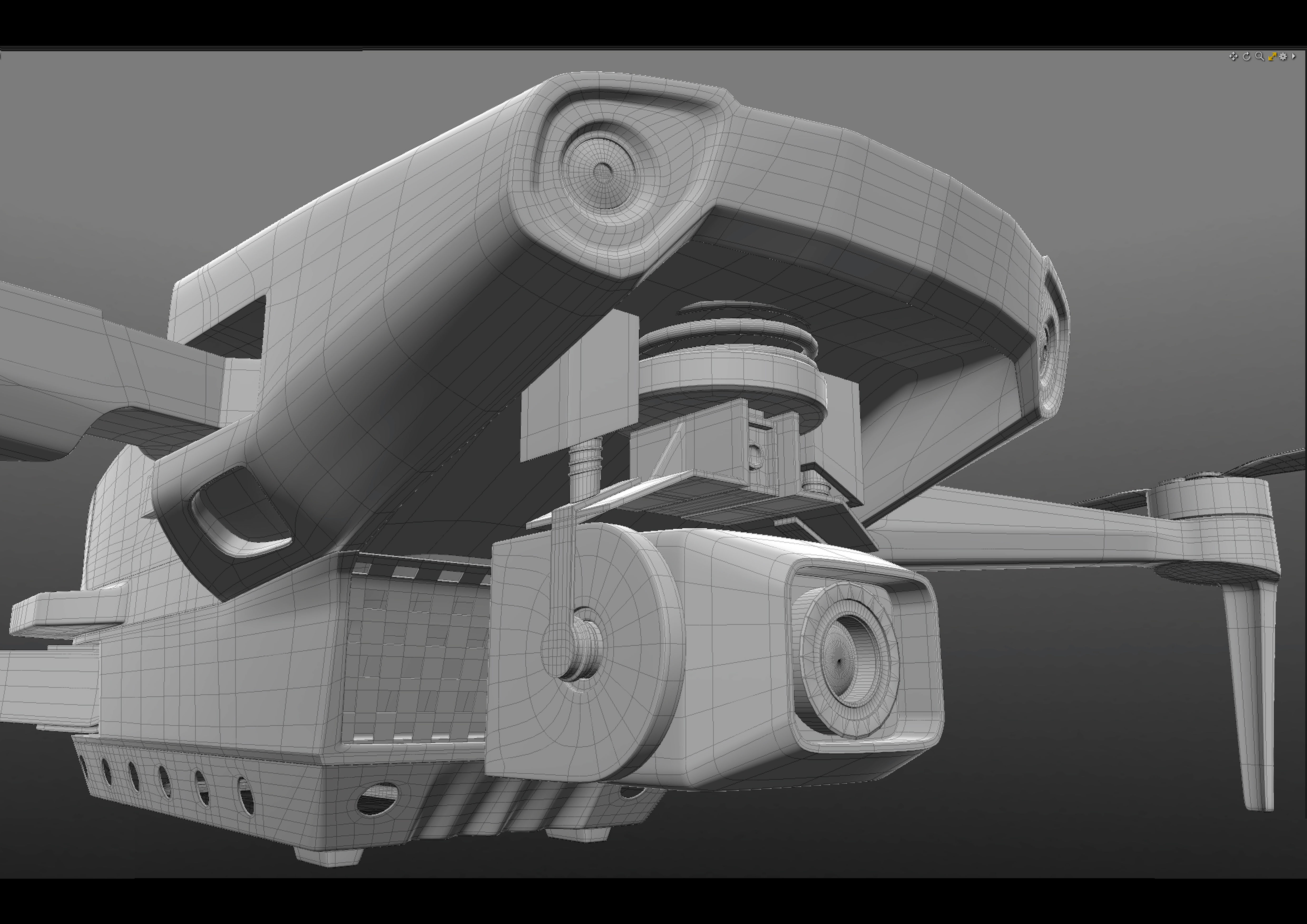 drone model dji phantom quadcopter 3D model_12