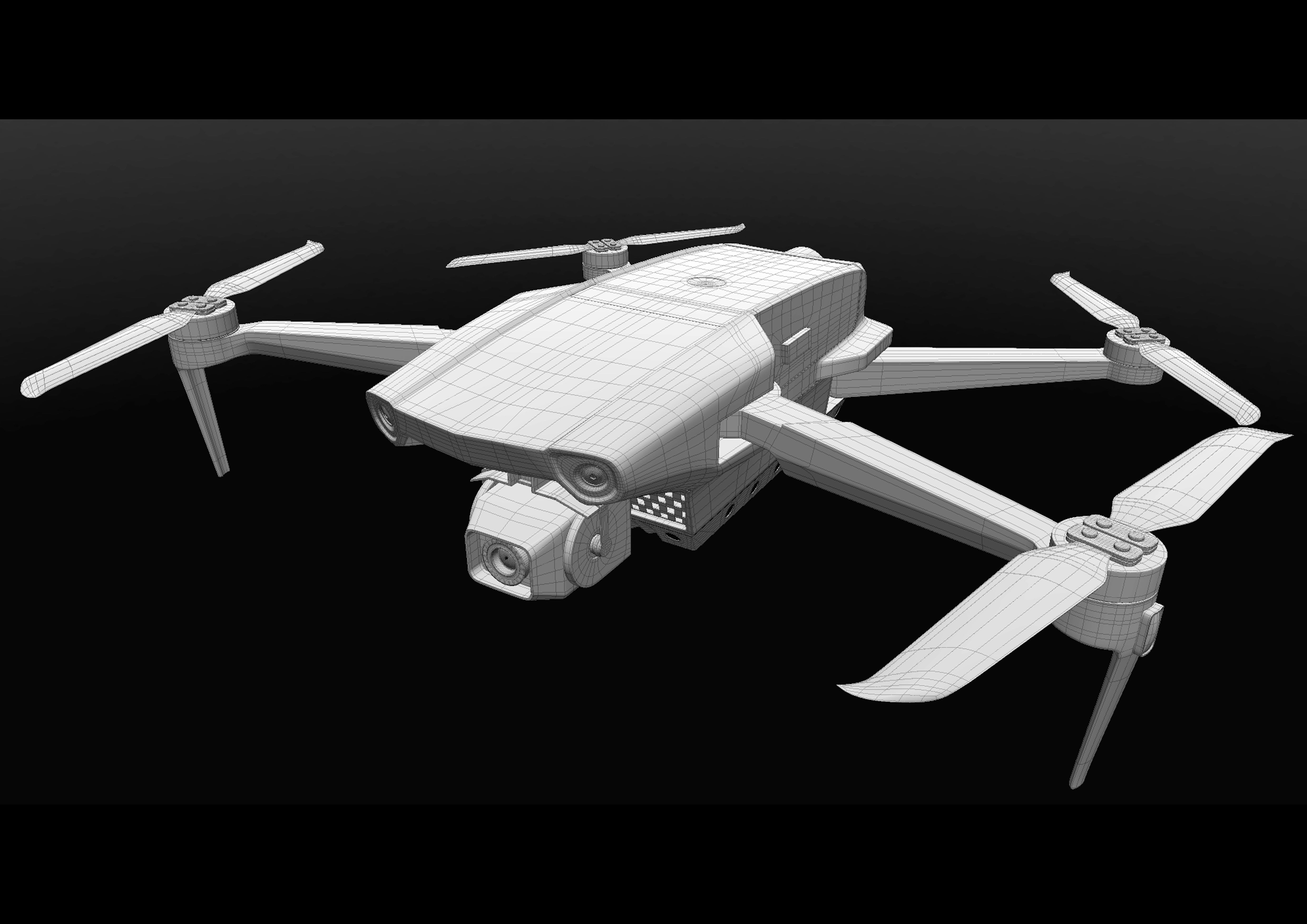 drone model dji phantom quadcopter 3D model_7