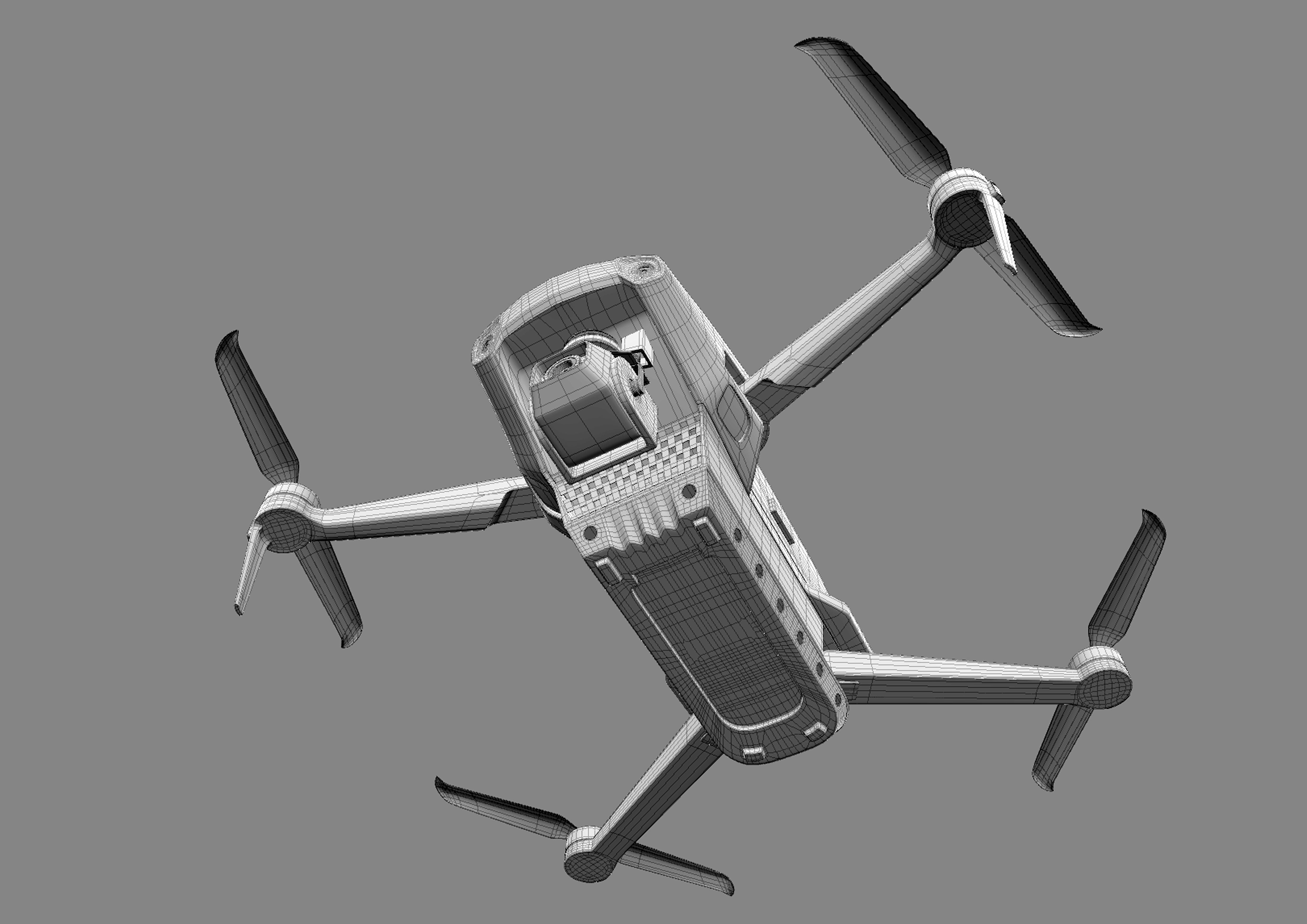 drone model dji phantom quadcopter 3D model_8