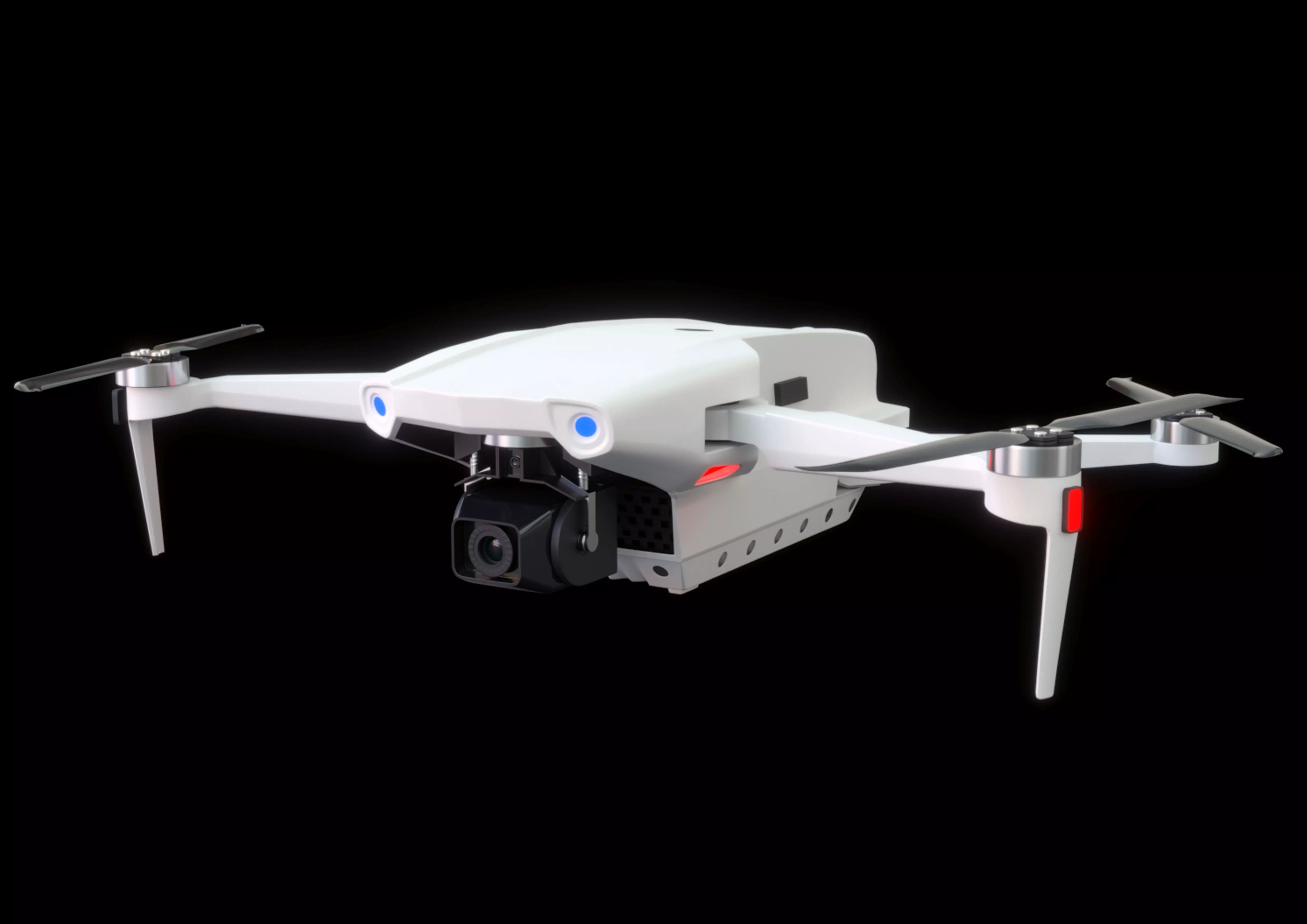 drone model dji phantom quadcopter 3D model_0