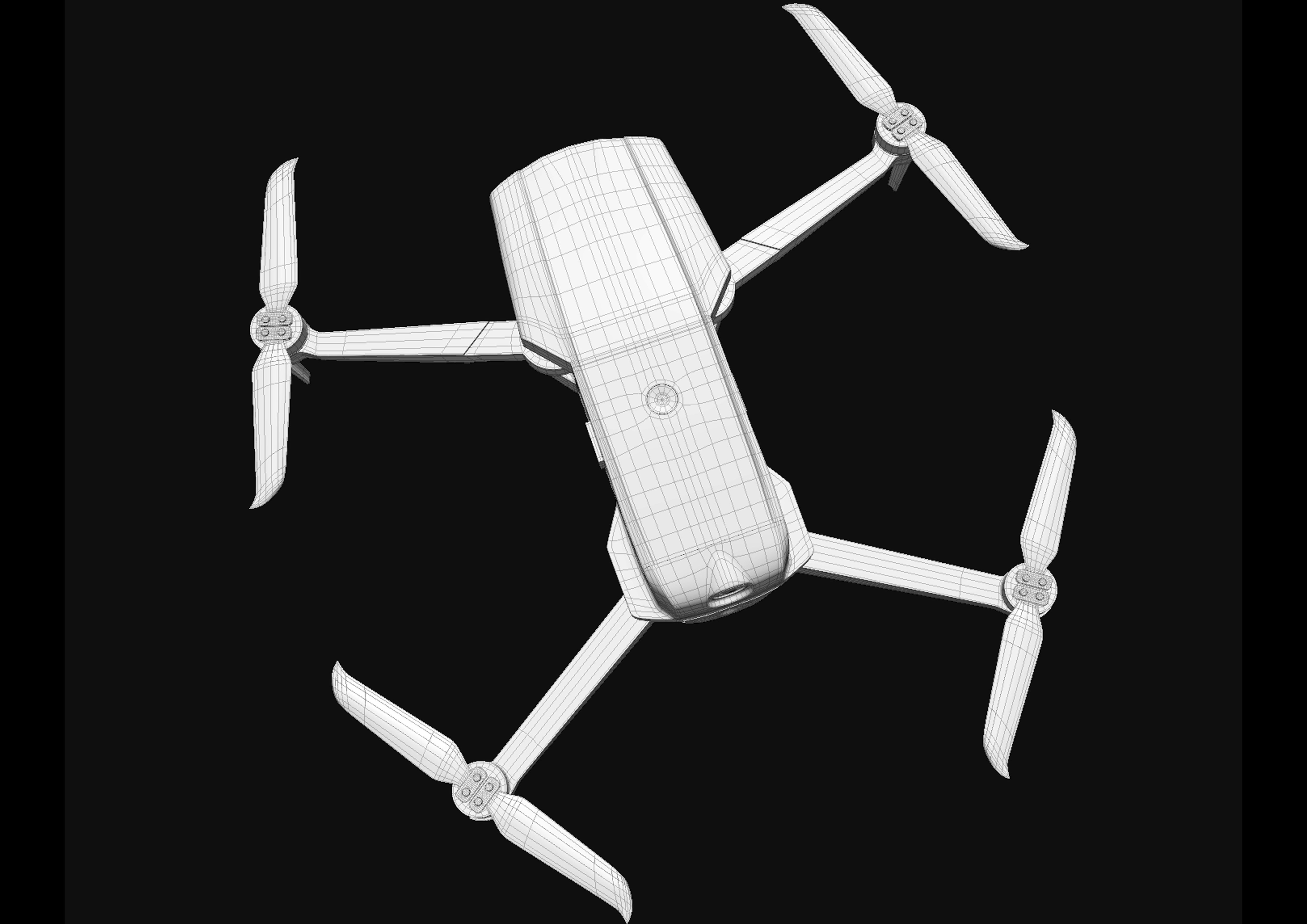 drone model dji phantom quadcopter 3D model_10