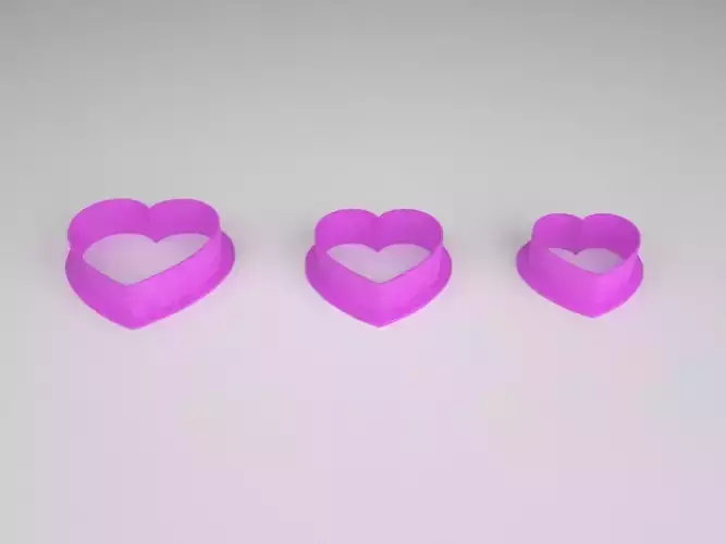 Cookie Cutter - Heart x 3 sizes