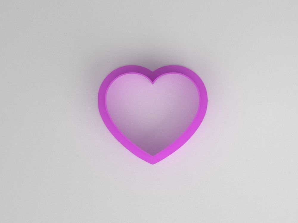 Cookie Cutter - Heart x 3 sizes 3D print model_2