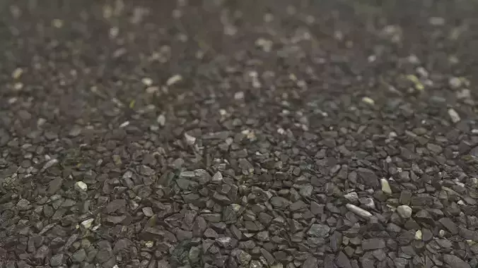 Dark Gravel RailWay Gravel Texture Low-poly 3D model